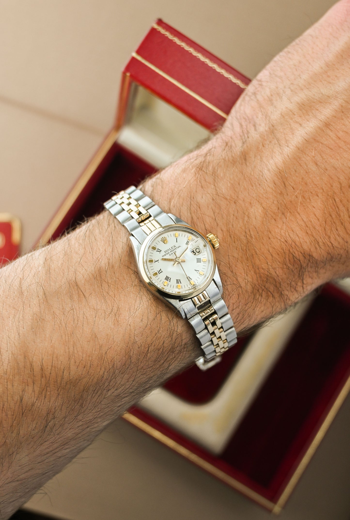 Rolex Oyster Perpetual Date 26 ref. 6516 | Roman Dial | Smooth Bezel | Jubilee Bracelet