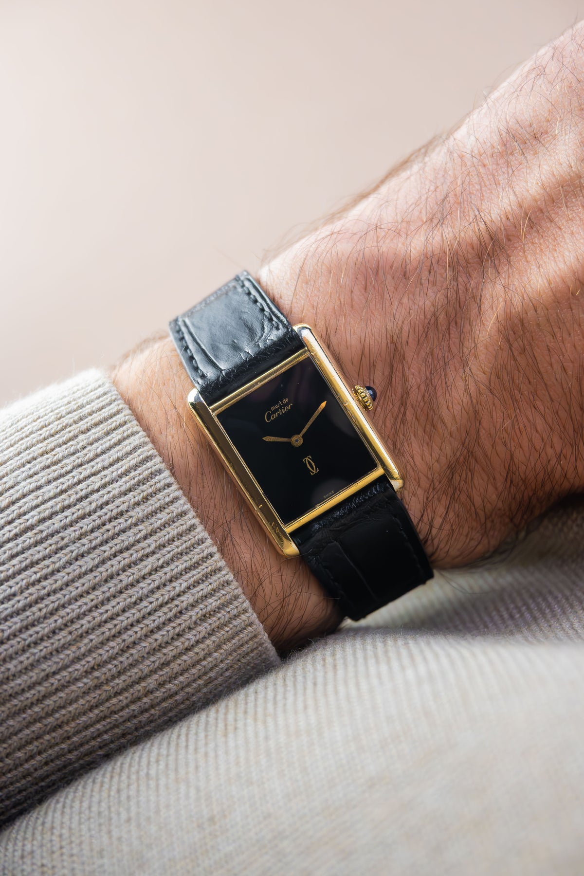 Cartier Tank Must 'Large' Onyx Style Dial | Cartier Buckle | Mechanical