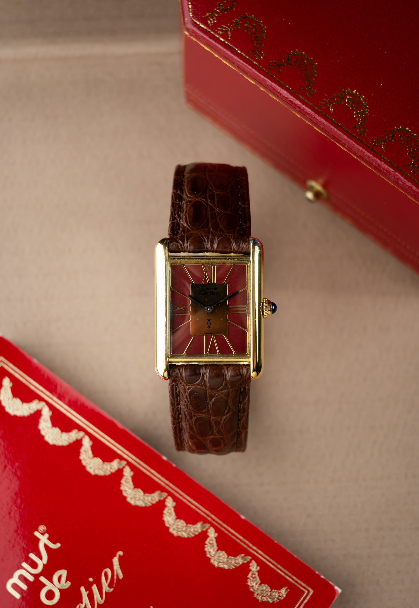 Cartier Tank 'Burgundy'