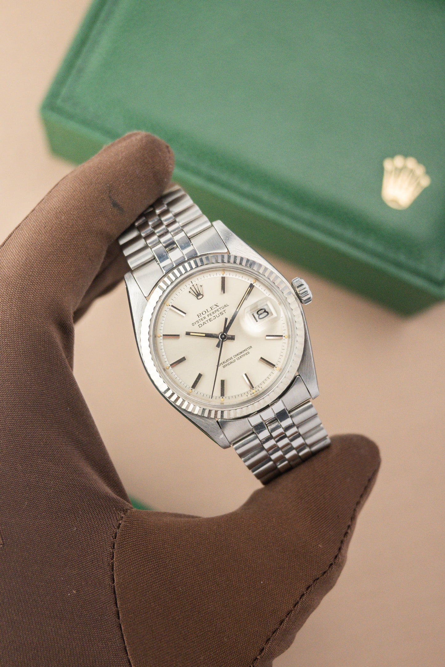 Rolex Oyster Perpetual Datejust 36 Ref. 1601 | 18K Whitegold Fluted Bezel | Jubilee Bracelet | Sharp Condition