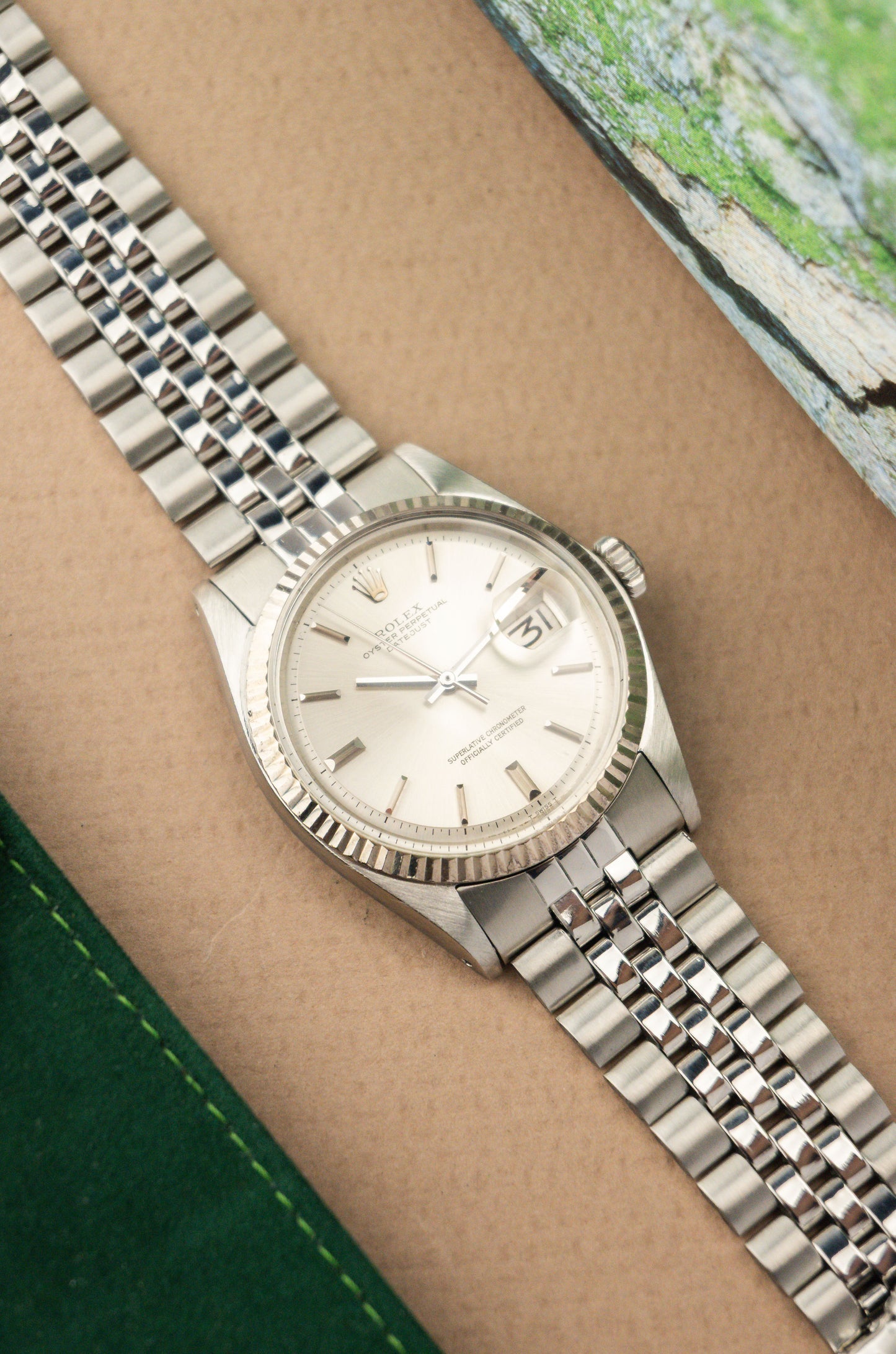 Rolex Oyster Perpetual Datejust 36 Ref. 1601 | 18K Whitegold Fluted Bezel | Jubilee Bracelet | Sharp Condition