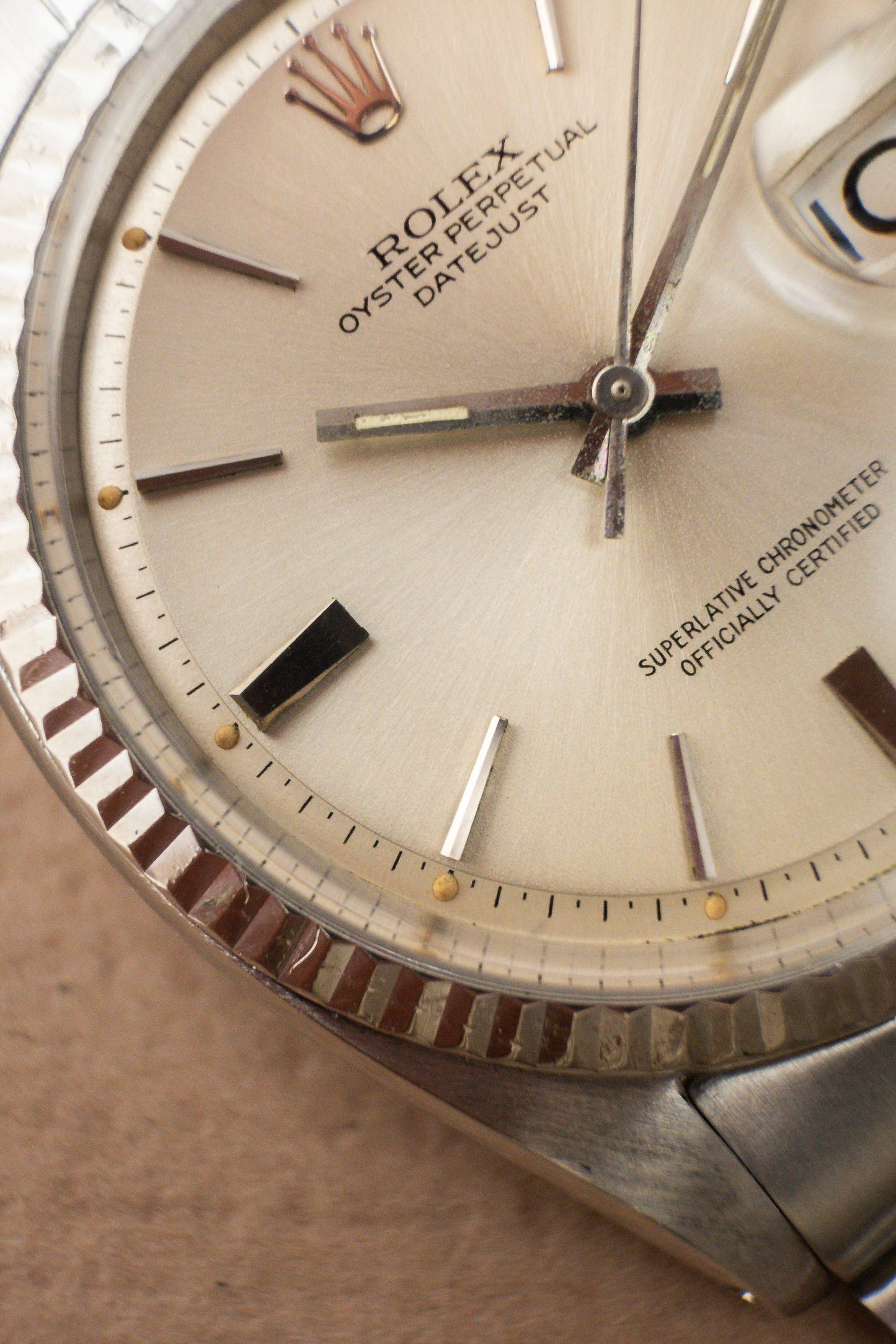 Rolex Oyster Perpetual Datejust 36 Ref. 1601 | Doorstop Hour Marks Dial | 18K Whitegold Fluted Bezel | Jubilee Bracelet | Sharp Condition