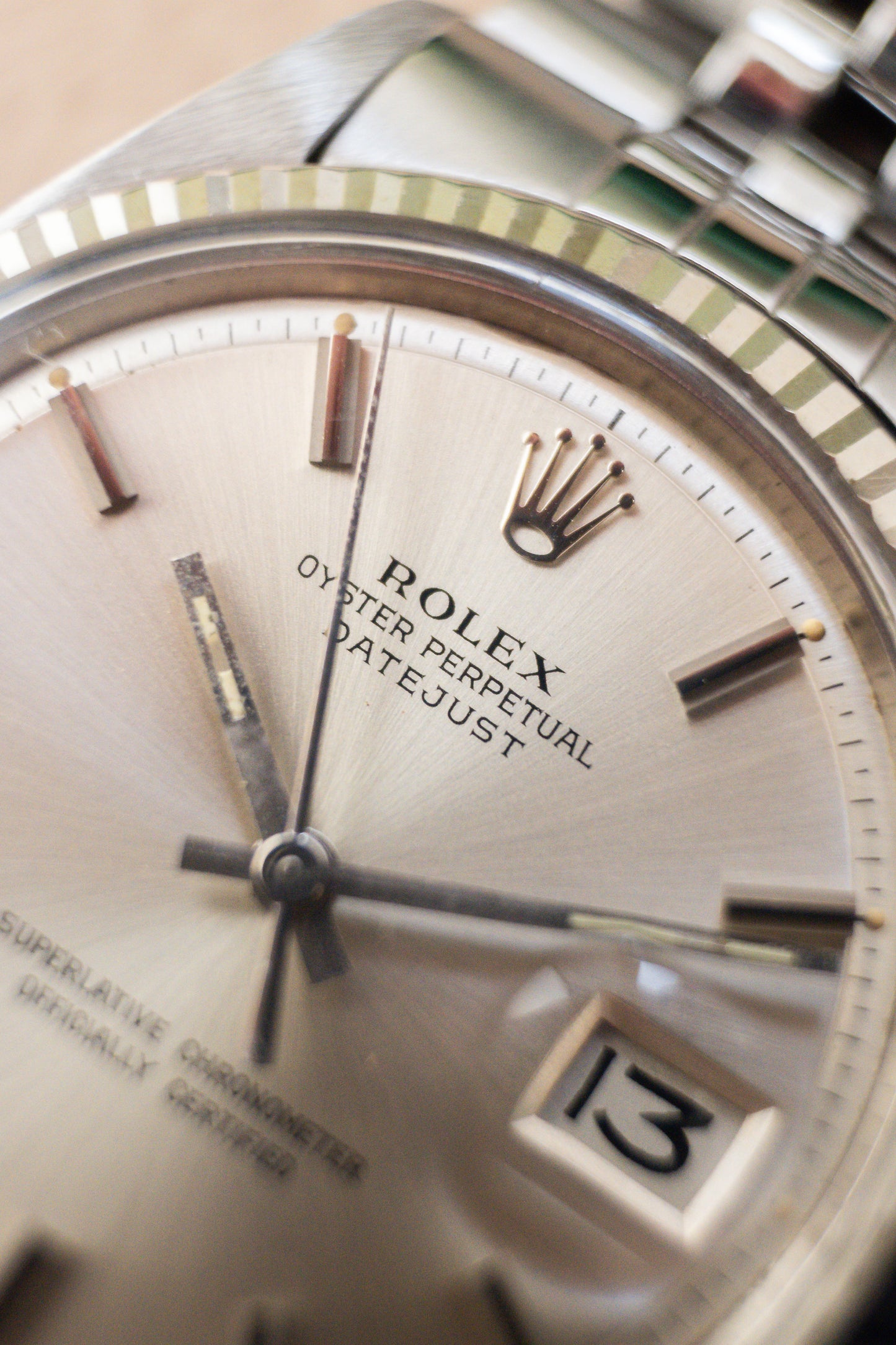 Rolex Oyster Perpetual Datejust 36 Ref. 1601 | 18K Whitegold Fluted Bezel | Jubilee Bracelet | Sharp Condition