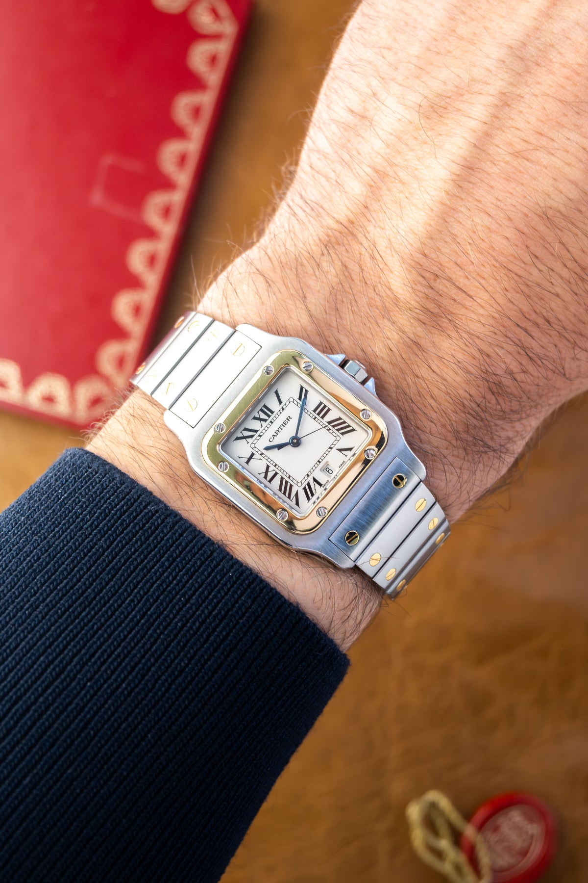 Cartier Santos Galbée ‘Full Set 1988’ Ref. 187901 | Including all Accessories | 18K Gold | Sharp Condition
