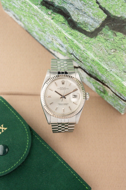 Rolex Oyster Perpetual Datejust 36 Ref. 1601 | 18K Whitegold Fluted Bezel | Jubilee Bracelet | Sharp Condition