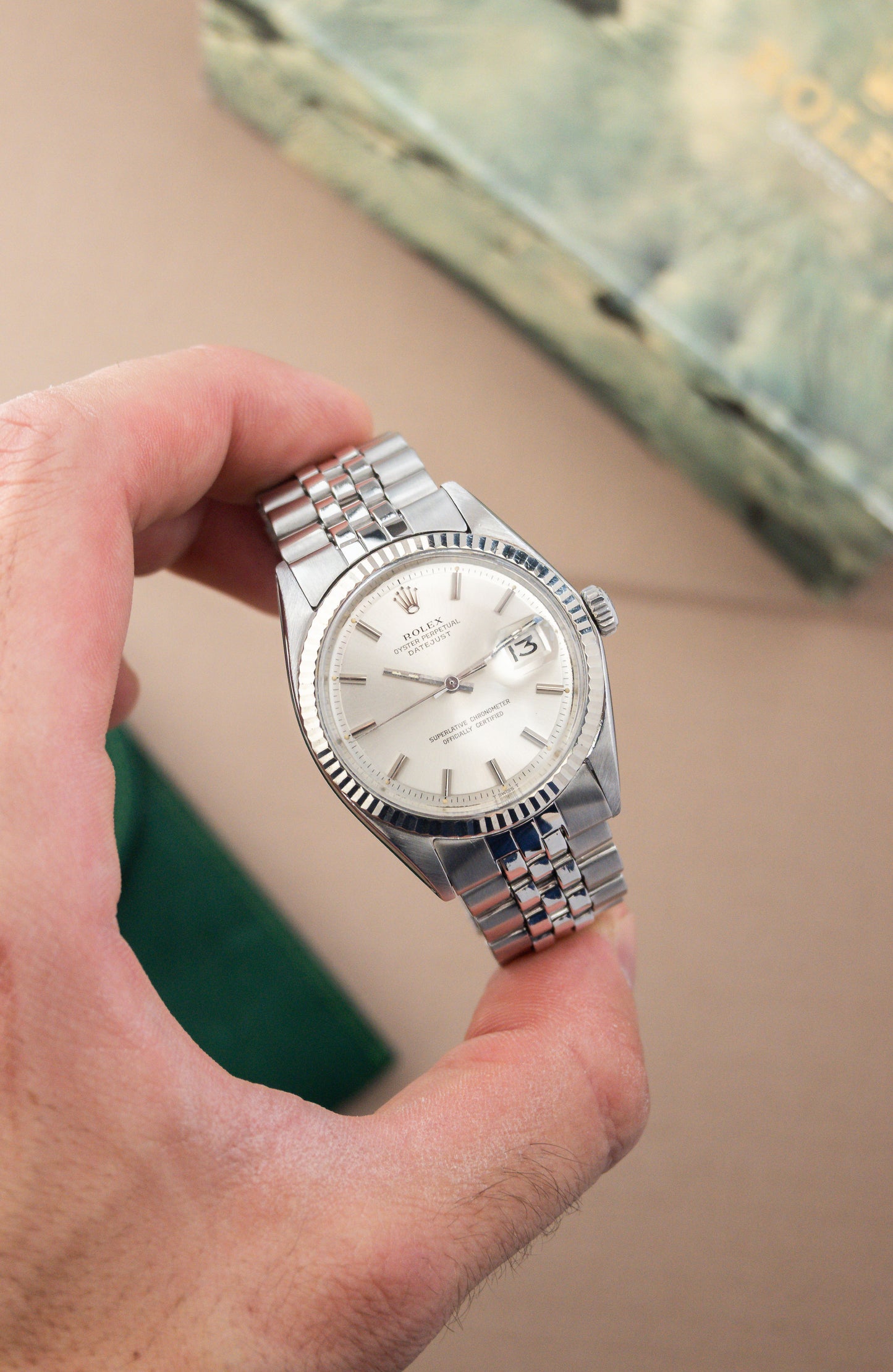 Rolex Oyster Perpetual Datejust 36 Ref. 1601 | 18K Whitegold Fluted Bezel | Jubilee Bracelet | Sharp Condition