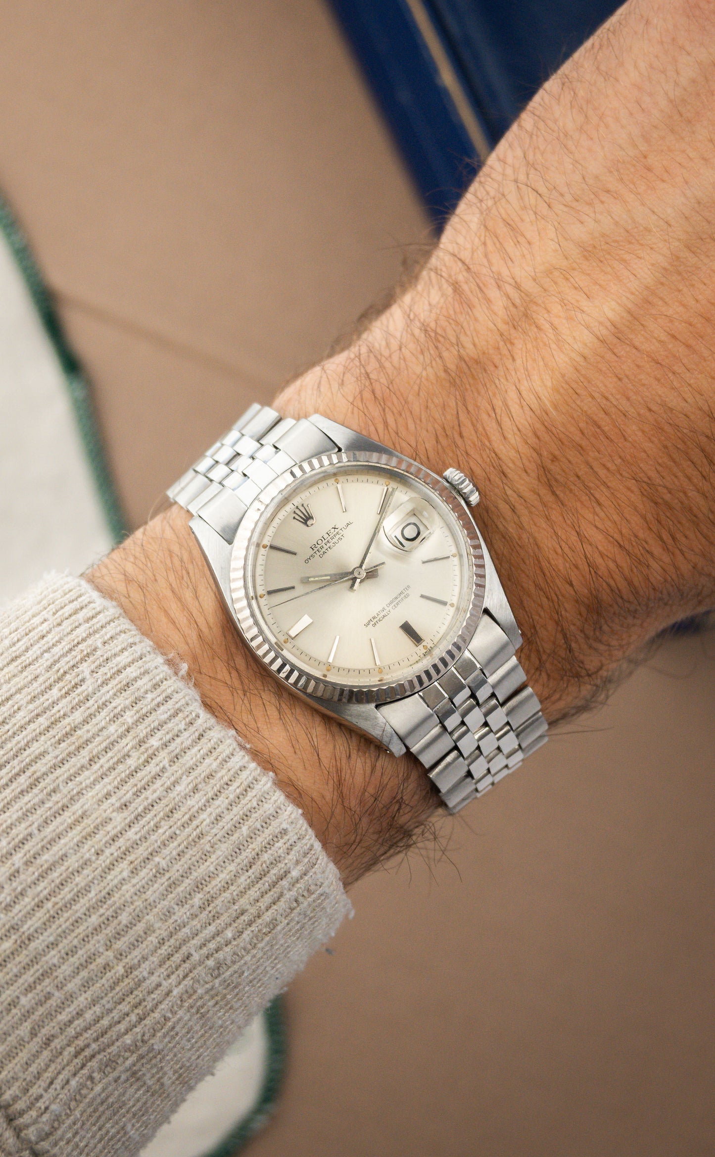 Rolex Oyster Perpetual Datejust 36 Ref. 1601 | Doorstop Hour Marks Dial | 18K Whitegold Fluted Bezel | Jubilee Bracelet | Sharp Condition