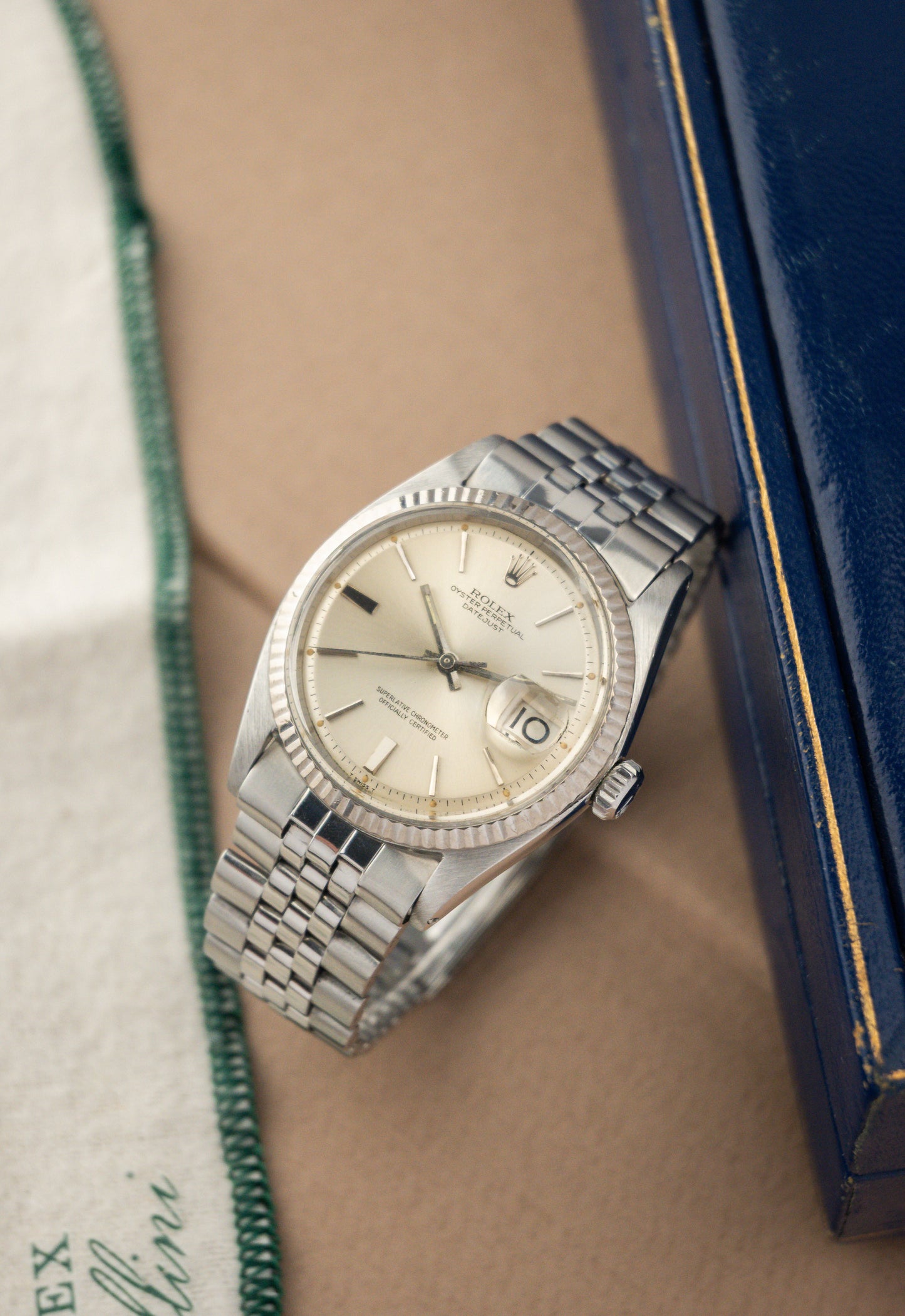 Rolex Oyster Perpetual Datejust 36 Ref. 1601 | Doorstop Hour Marks Dial | 18K Whitegold Fluted Bezel | Jubilee Bracelet | Sharp Condition