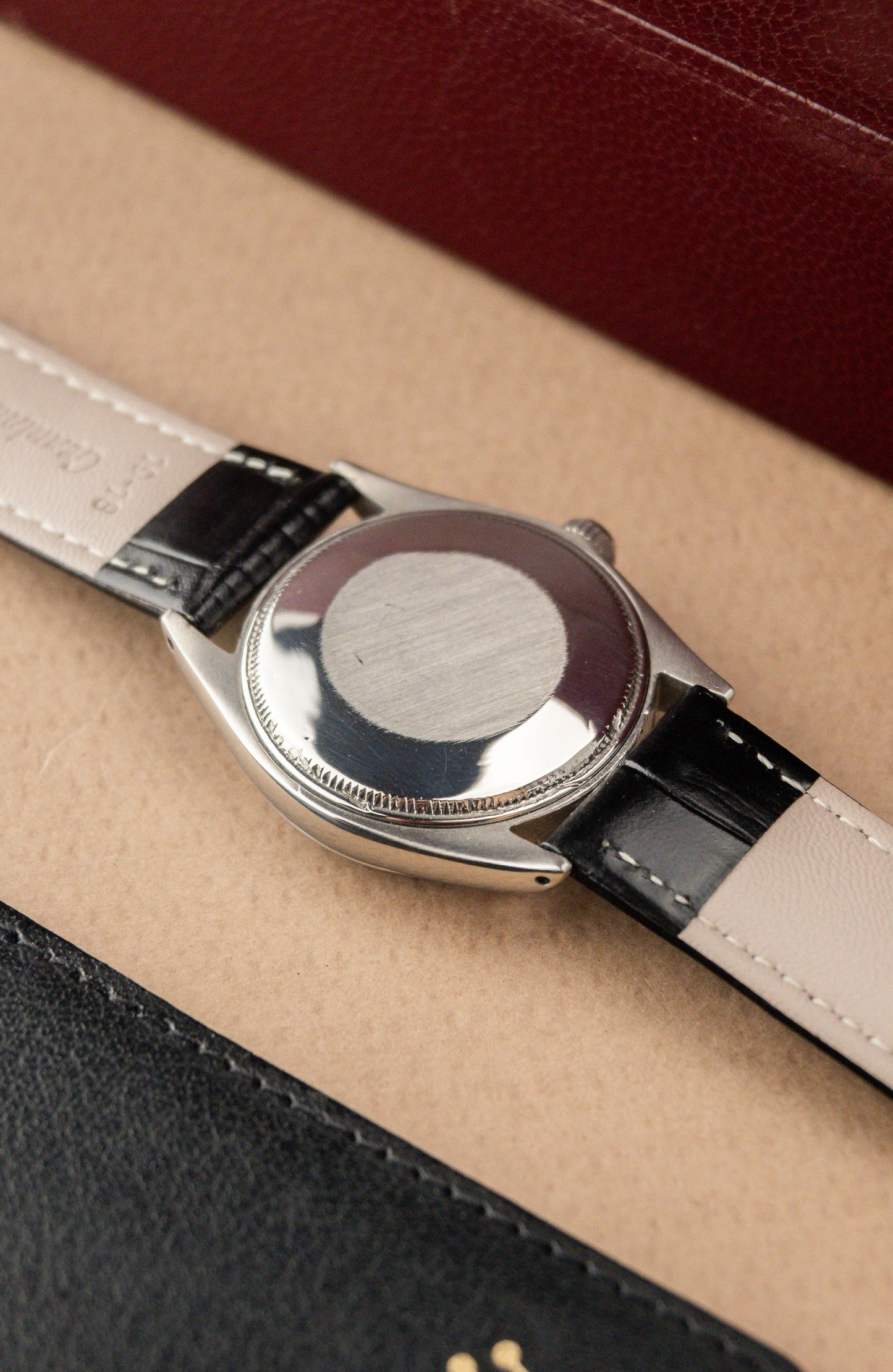 Rolex Oyster Perpetual 34 Ref. 1002 | Swiss Only Black Gloss Gilt Dial | Dauphine Hands | 1964