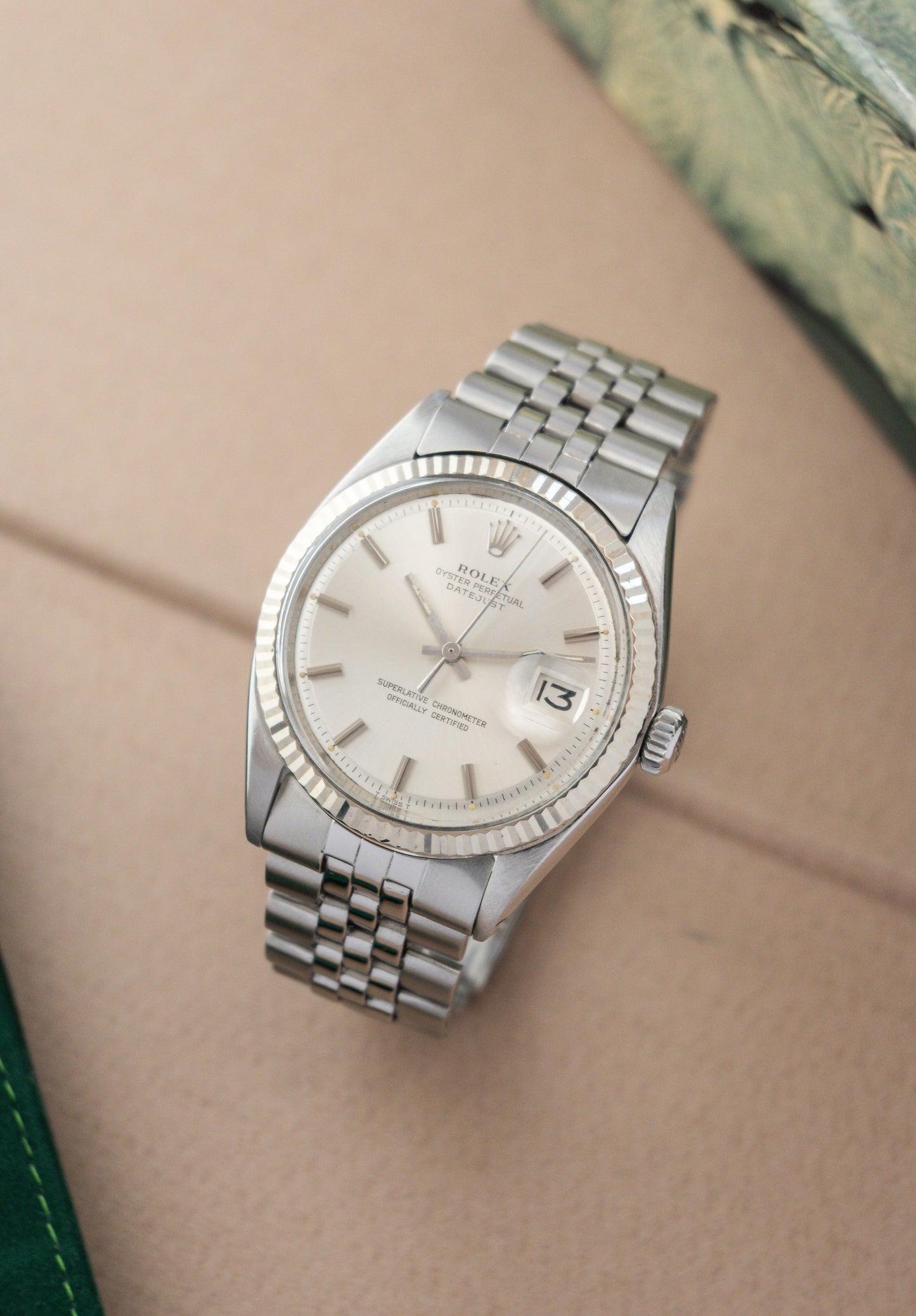 Rolex Oyster Perpetual Datejust 36 Ref. 1601 | 18K Whitegold Fluted Bezel | Jubilee Bracelet | Sharp Condition