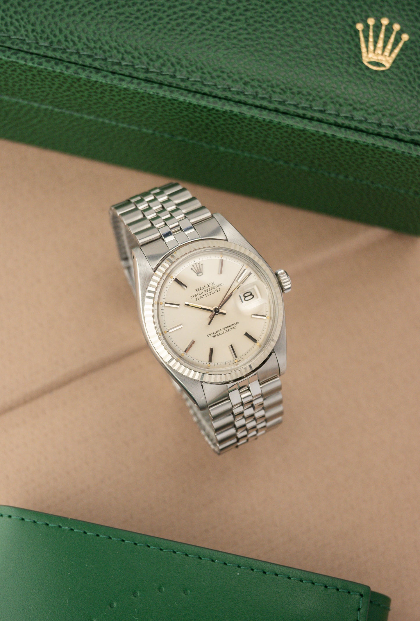 Rolex Oyster Perpetual Datejust 36 Ref. 1601 | 18K Whitegold Fluted Bezel | Jubilee Bracelet | Sharp Condition