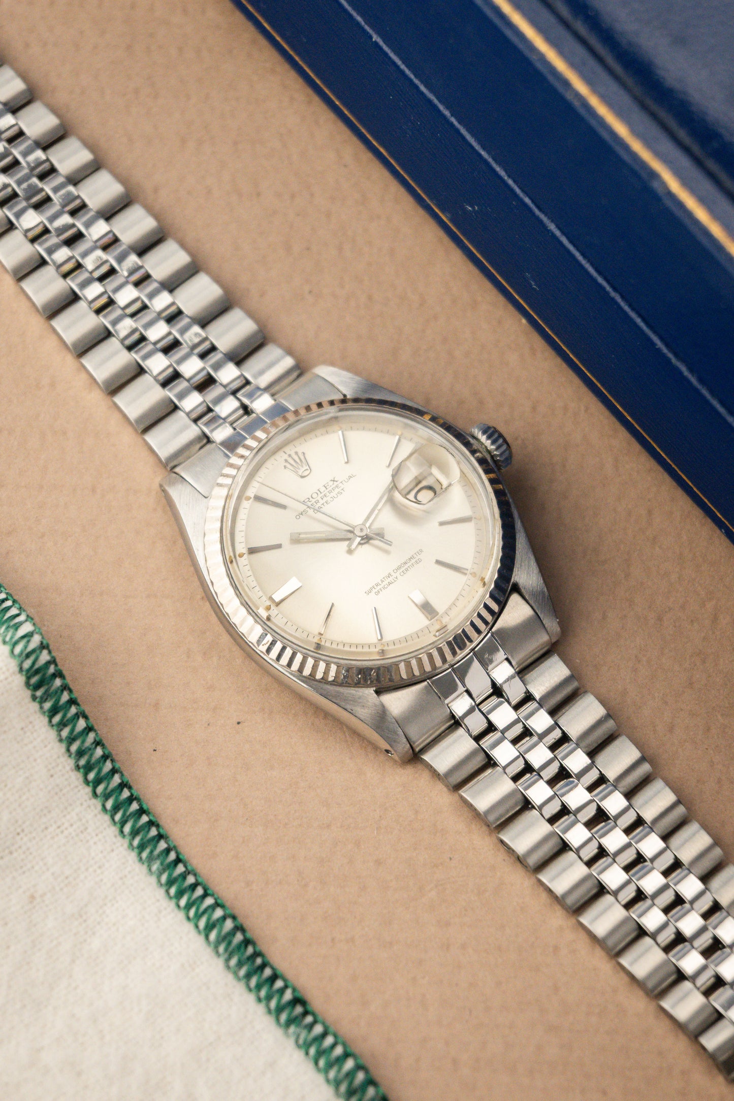 Rolex Oyster Perpetual Datejust 36 Ref. 1601 | Doorstop Hour Marks Dial | 18K Whitegold Fluted Bezel | Jubilee Bracelet | Sharp Condition