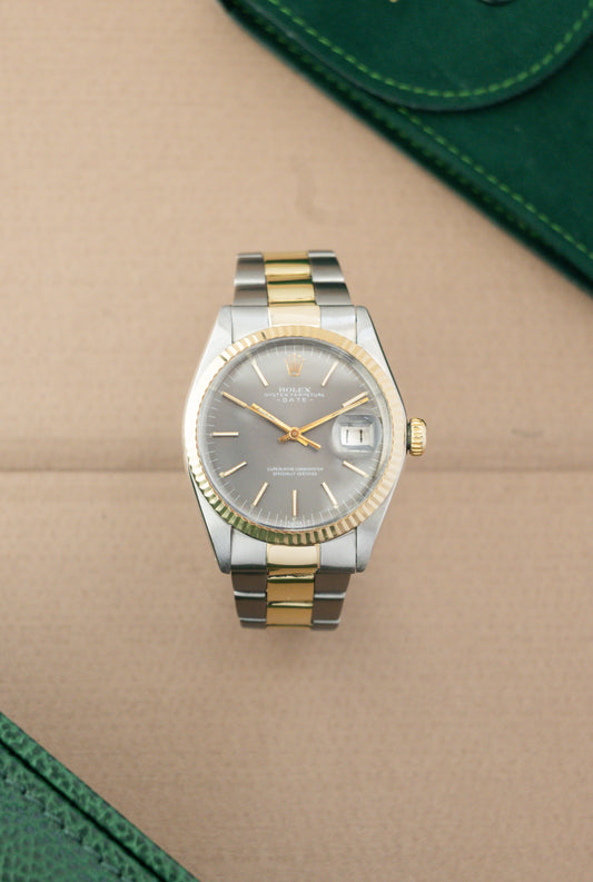 Rolex Oyster Perpetual Date 34 Ref. 1500 | 18K Gold | Fluted Bezel | Automatic