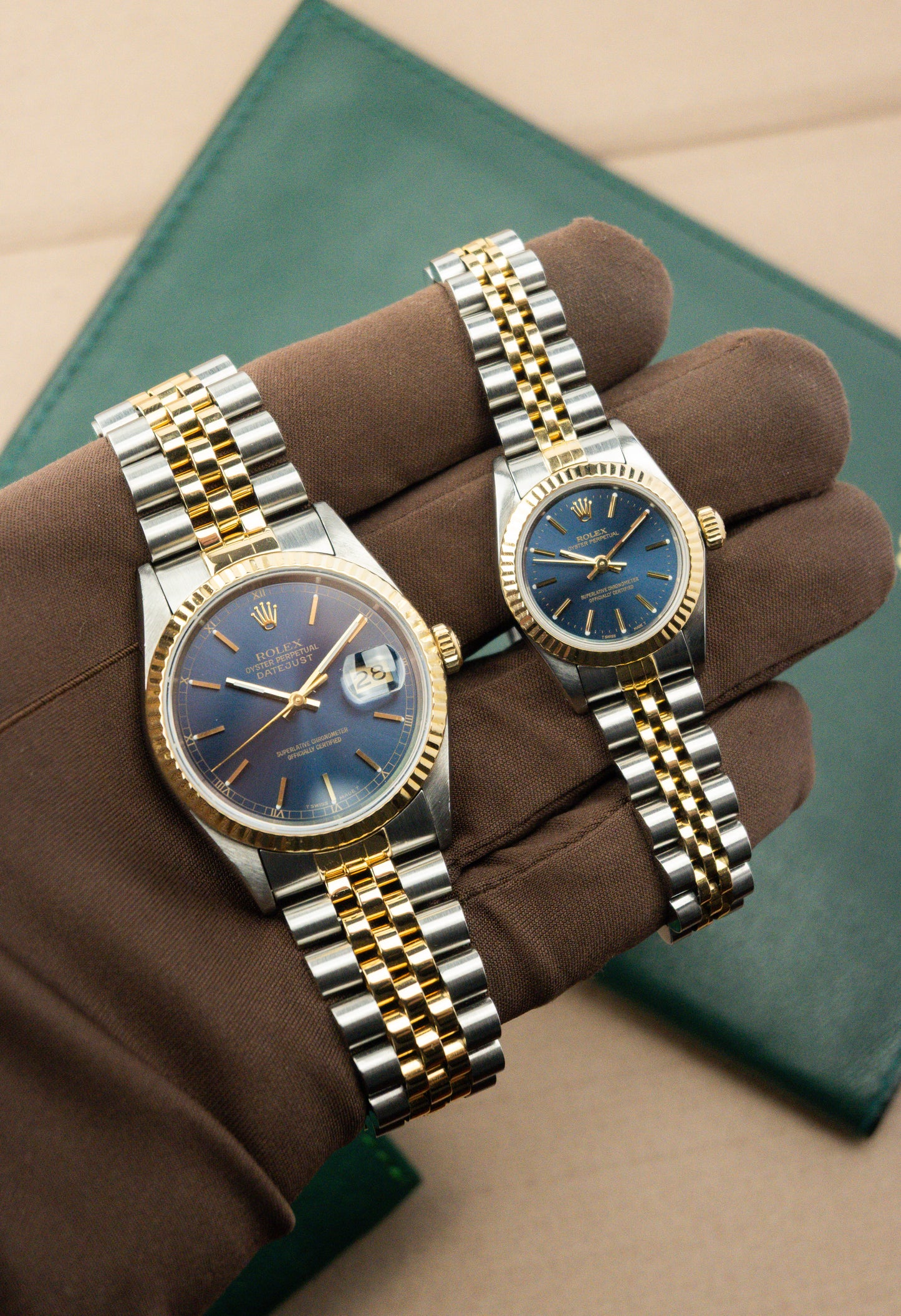 Rolex Oyster Perpetual 26 ref. 67193 | Blue Dial | Fluted Bezel Jubilee Bracelet | Serviced