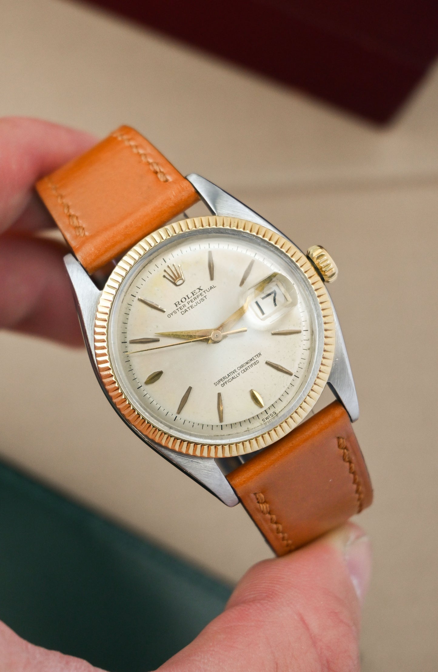 Rolex Datejust 36 ref, 1601 | Swiss Only Patina Dial | Fluted Bezel | Dauphine Hands