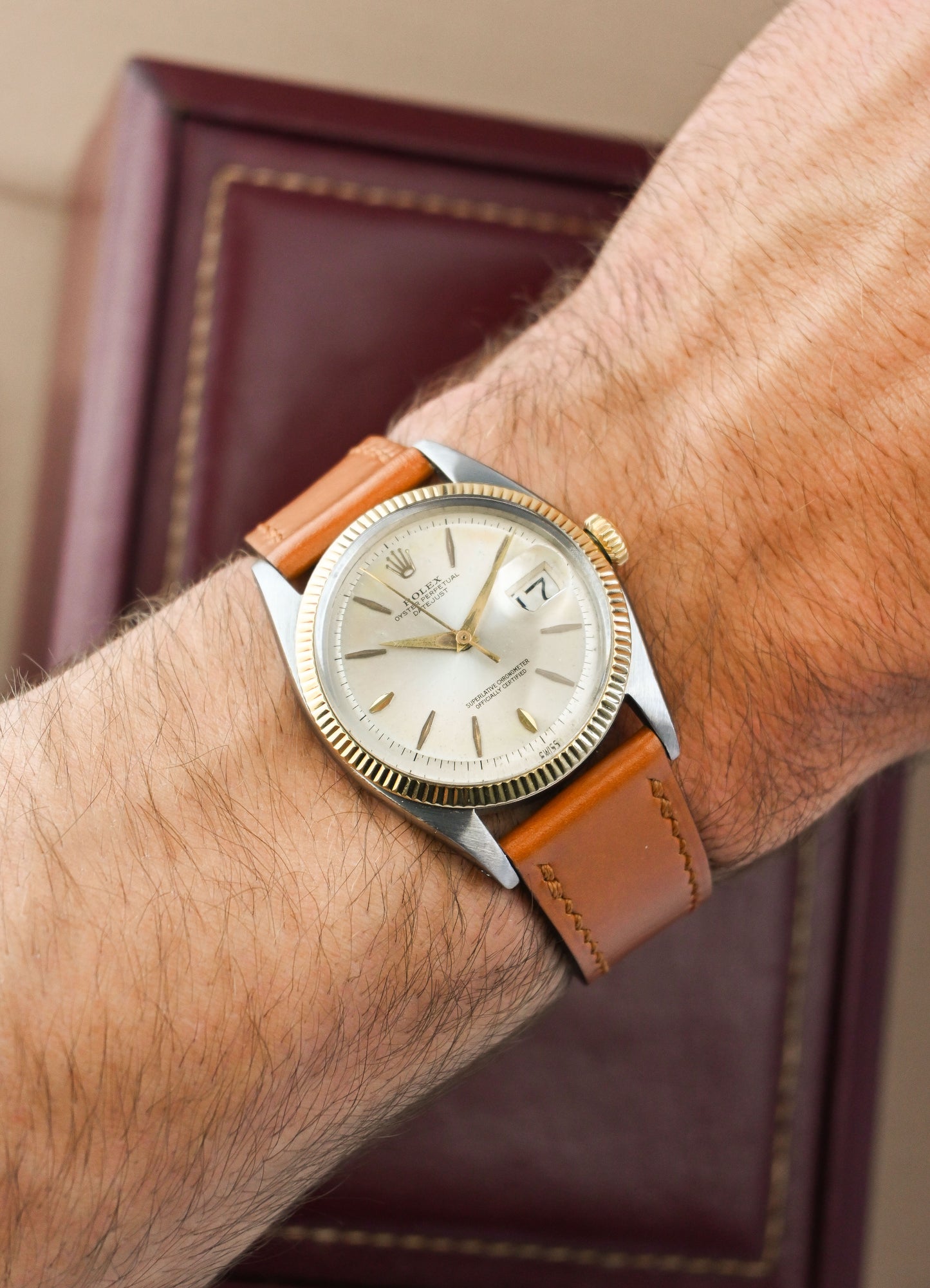 Rolex Datejust 36 ref, 1601 | Swiss Only Patina Dial | Fluted Bezel | Dauphine Hands