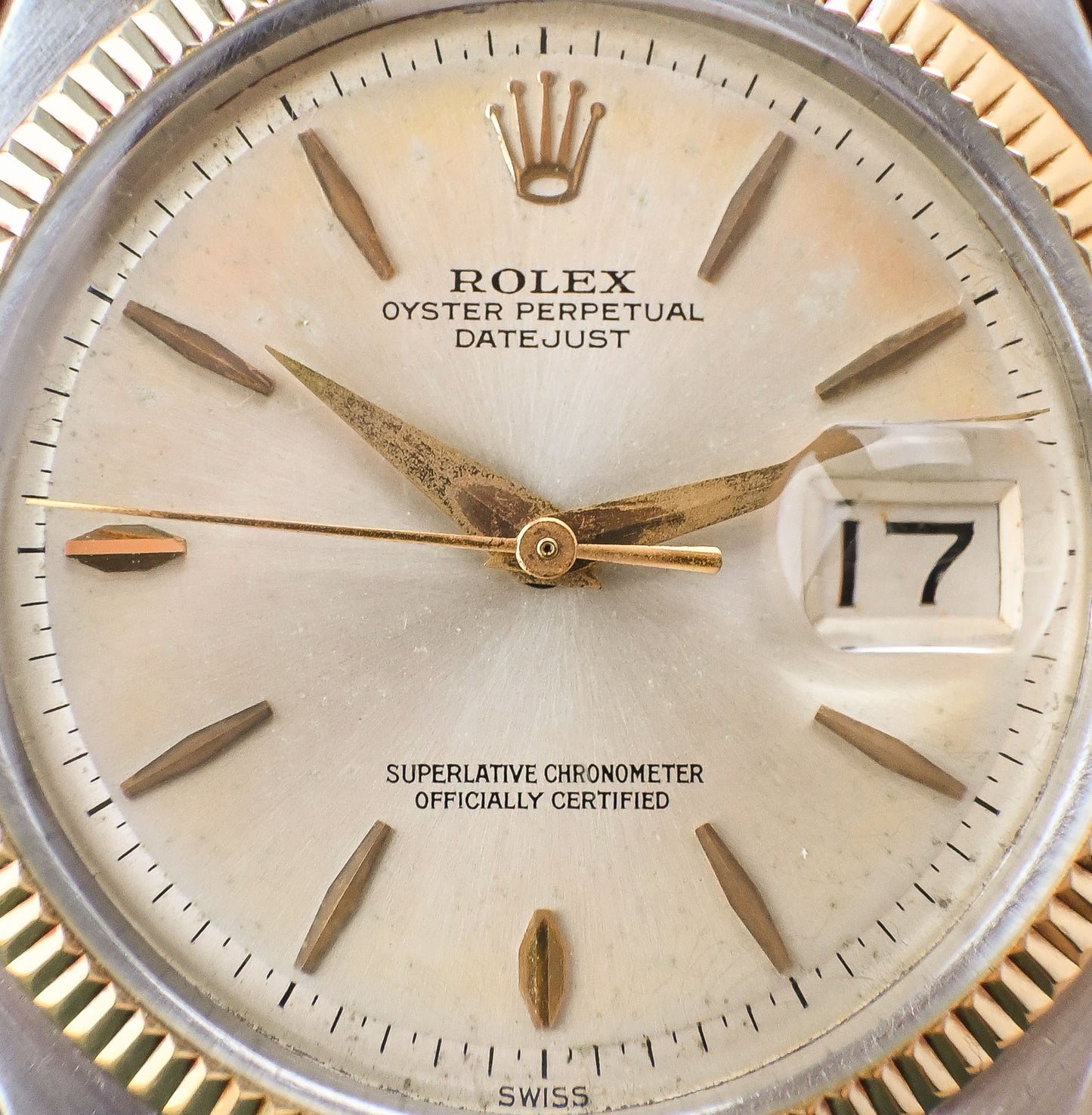 Rolex Datejust 36 ref, 1601 | Swiss Only Patina Dial | Fluted Bezel | Dauphine Hands