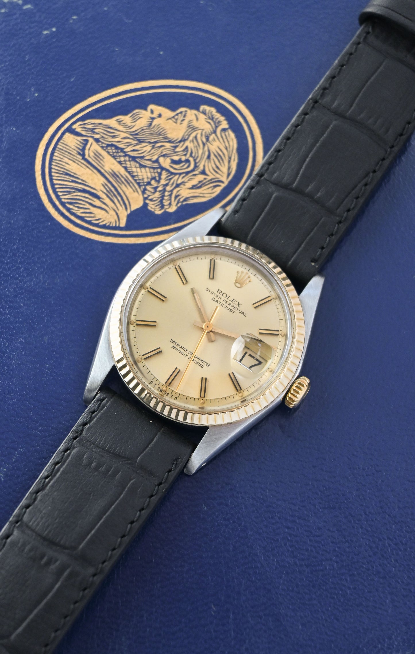 Rolex Datejust 36 ref, 1601 | Golden Sigma Dial | Fluted Bezel 18K Gold