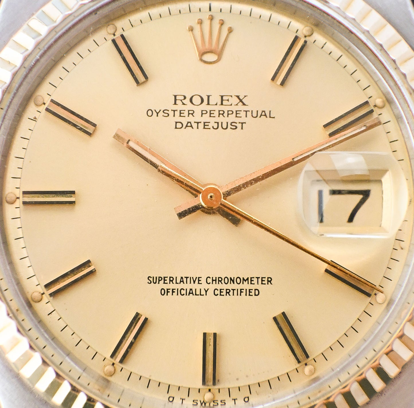Rolex Datejust 36 ref, 1601 | Golden Sigma Dial | Fluted Bezel 18K Gold