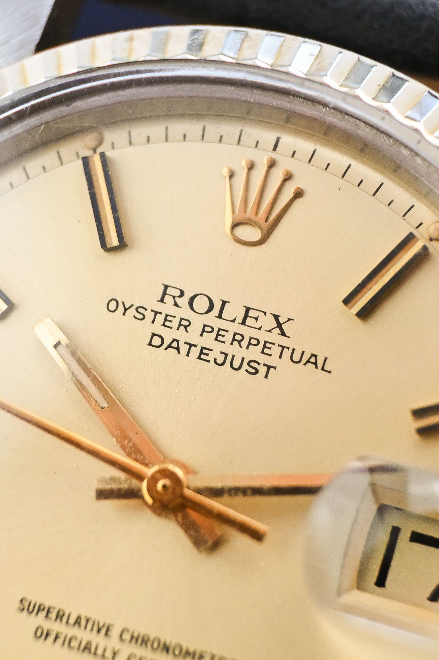 Rolex Datejust 36 ref, 1601 | Golden Sigma Dial | Fluted Bezel 18K Gold