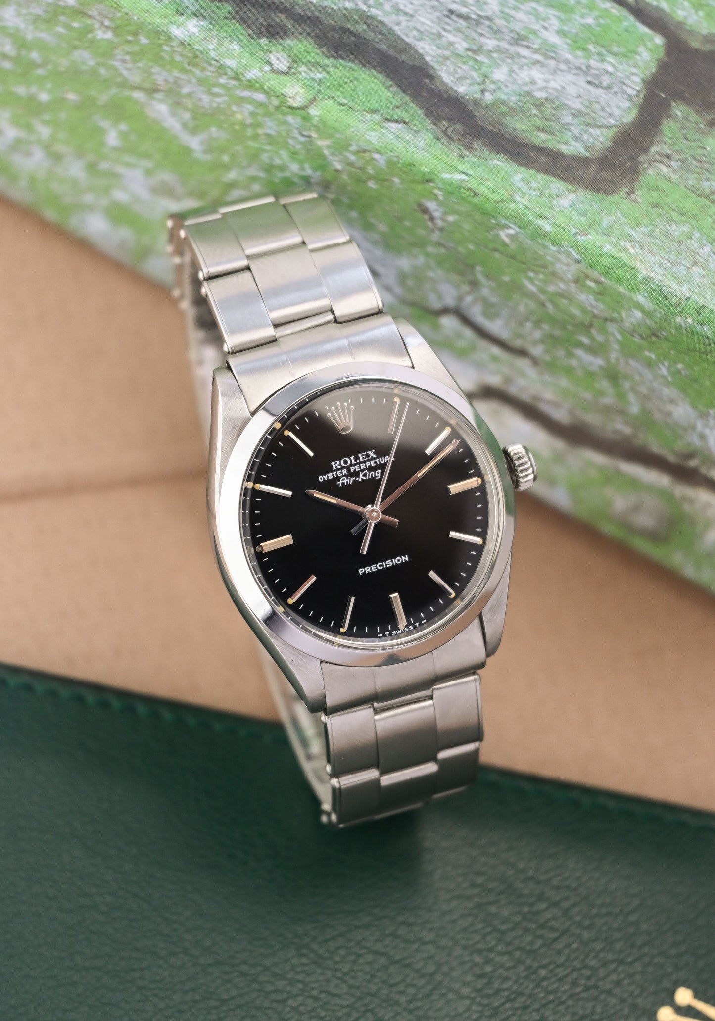 Rolex Air-King 34 Ref, 5500 | Rivet Flex Bracelet | Black Dial | Sharp Condition