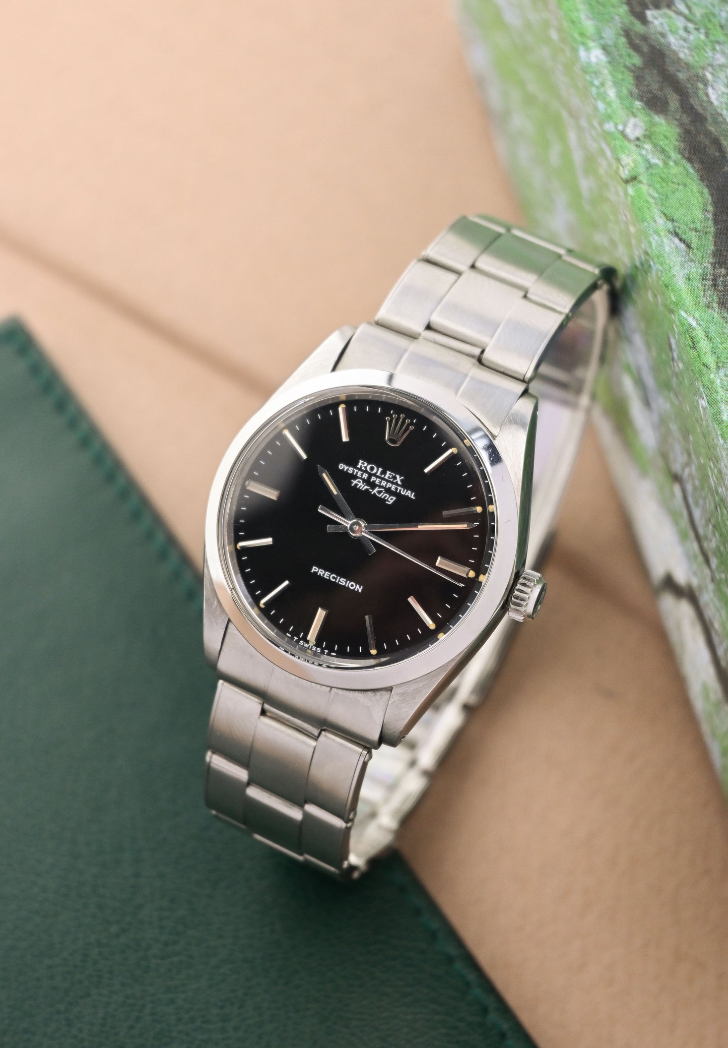 Rolex Air-King 34 Ref, 5500 | Rivet Flex Bracelet | Black Dial | Sharp Condition