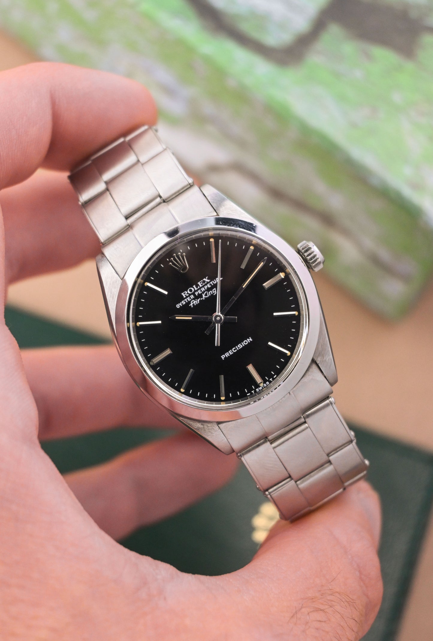 Rolex Air-King 34 Ref, 5500 | Rivet Flex Bracelet | Black Dial | Sharp Condition