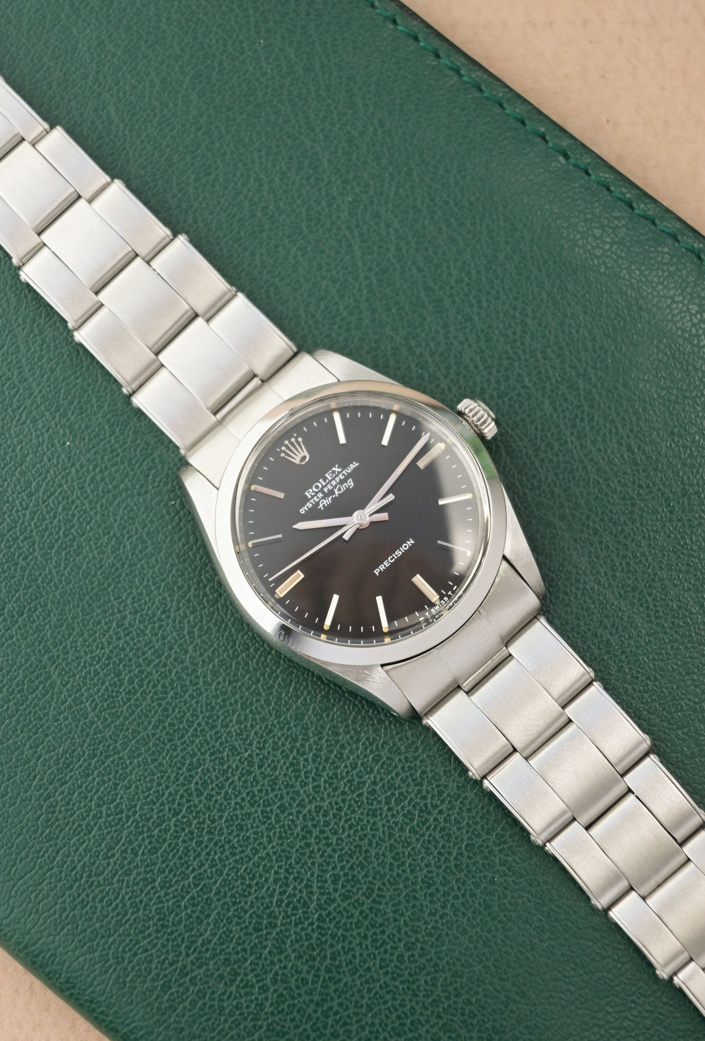 Rolex Air-King 34 Ref, 5500 | Rivet Flex Bracelet | Black Dial | Sharp Condition