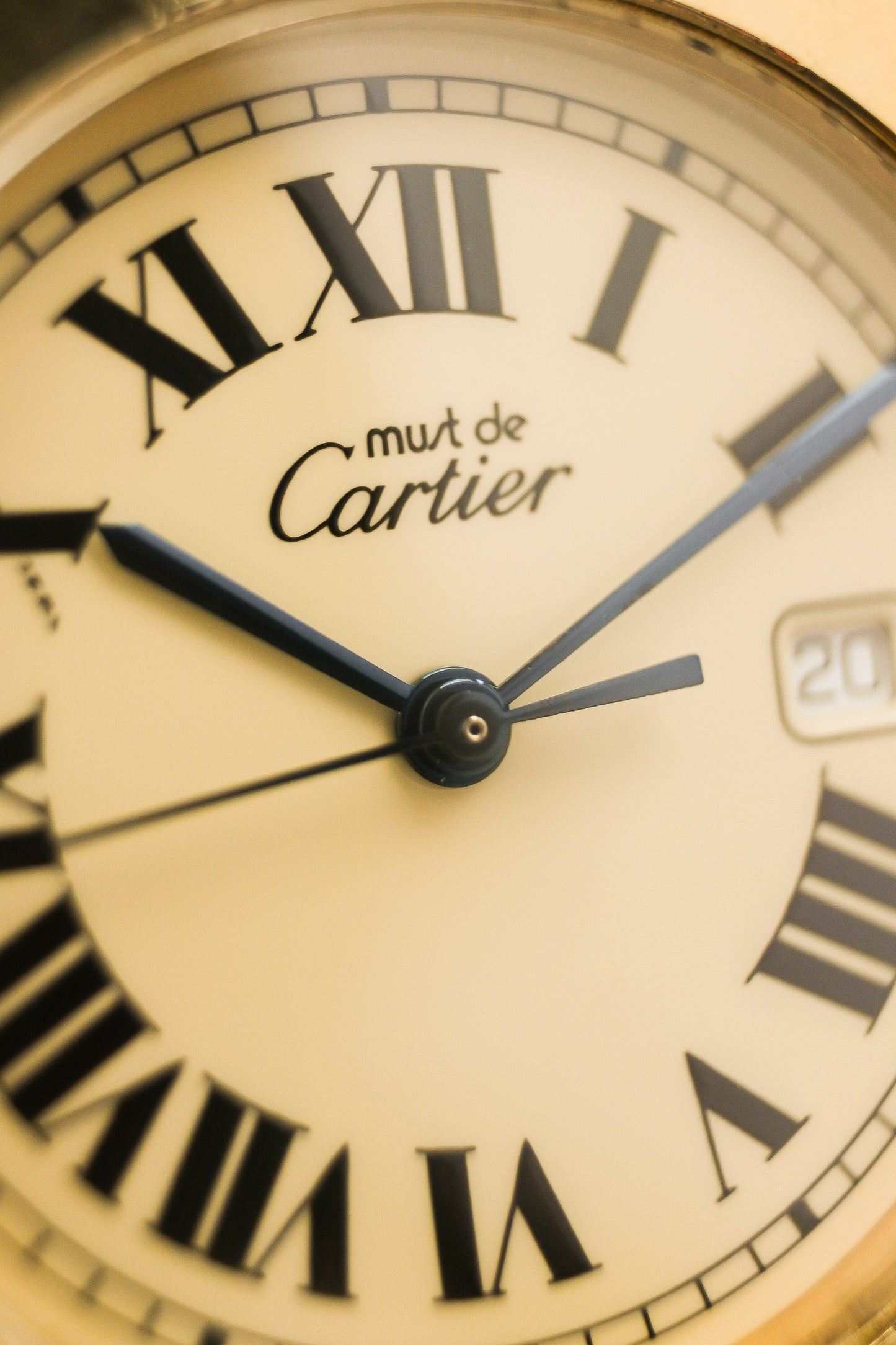 Cartier Must de Ronde | Ref. 18001 | Roman Dial | Date Function | Blue Hands