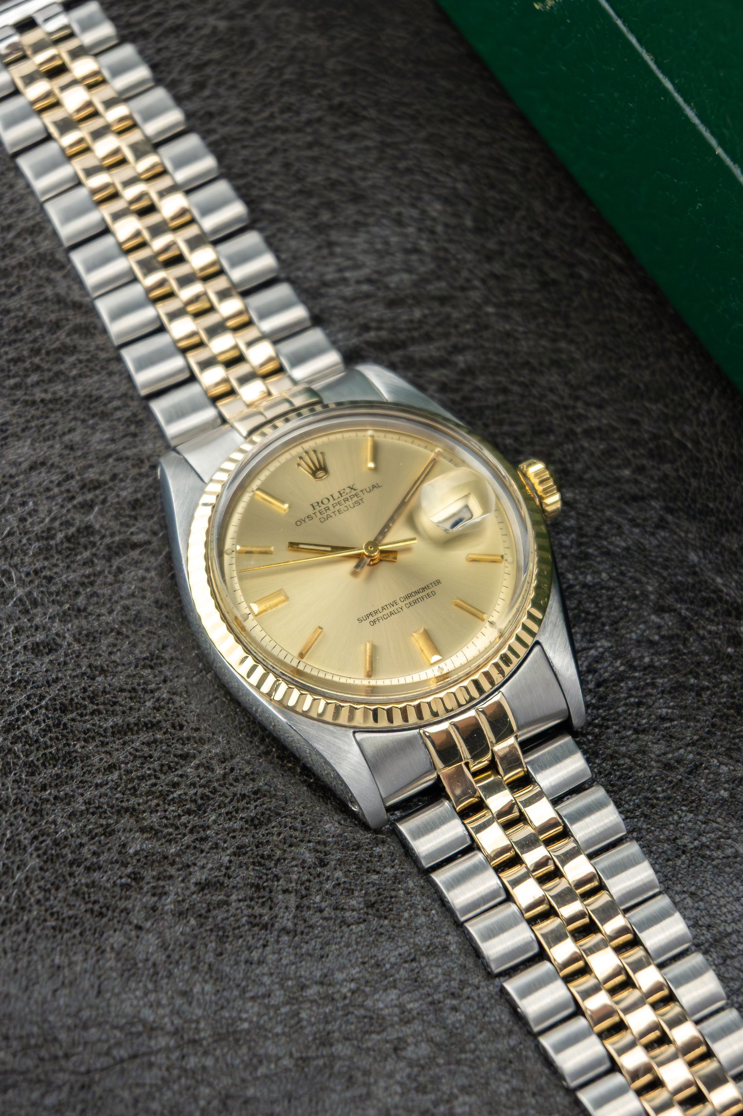 Rolex Oyster Perpetual Datejust 36 Ref. 1601 | Two Tone Jubilee Bracelet | 18K Gold Fluted Bezel | Big Crown Clasp | 1966