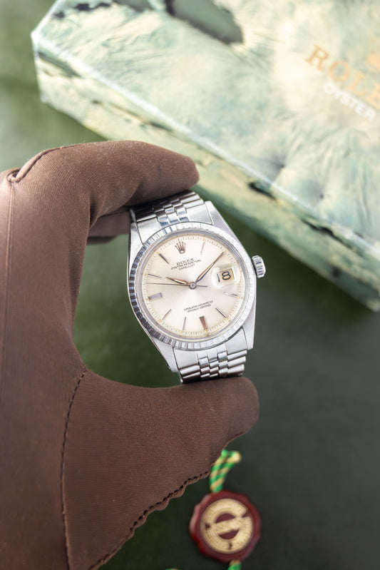 Rolex Oyster Perpetual Datejust 36 Ref. 1603 | Jubilee Bracelet | Engine Turned Bezel | Swiss Only Doorstop Dial1 | 962