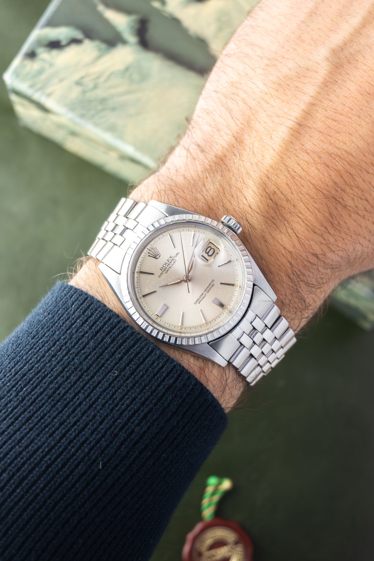 Rolex Oyster Perpetual Datejust 36 Ref. 1603 | Jubilee Bracelet | Engine Turned Bezel | Swiss Only Doorstop Dial1 | 962