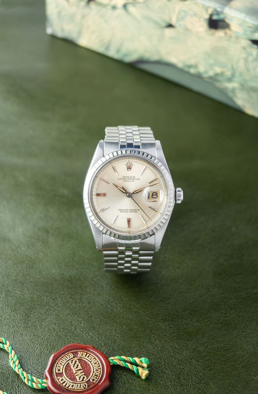 Rolex Oyster Perpetual Datejust 36 Ref. 1603 | Jubilee Bracelet | Engine Turned Bezel | Swiss Only Doorstop Dial1 | 962