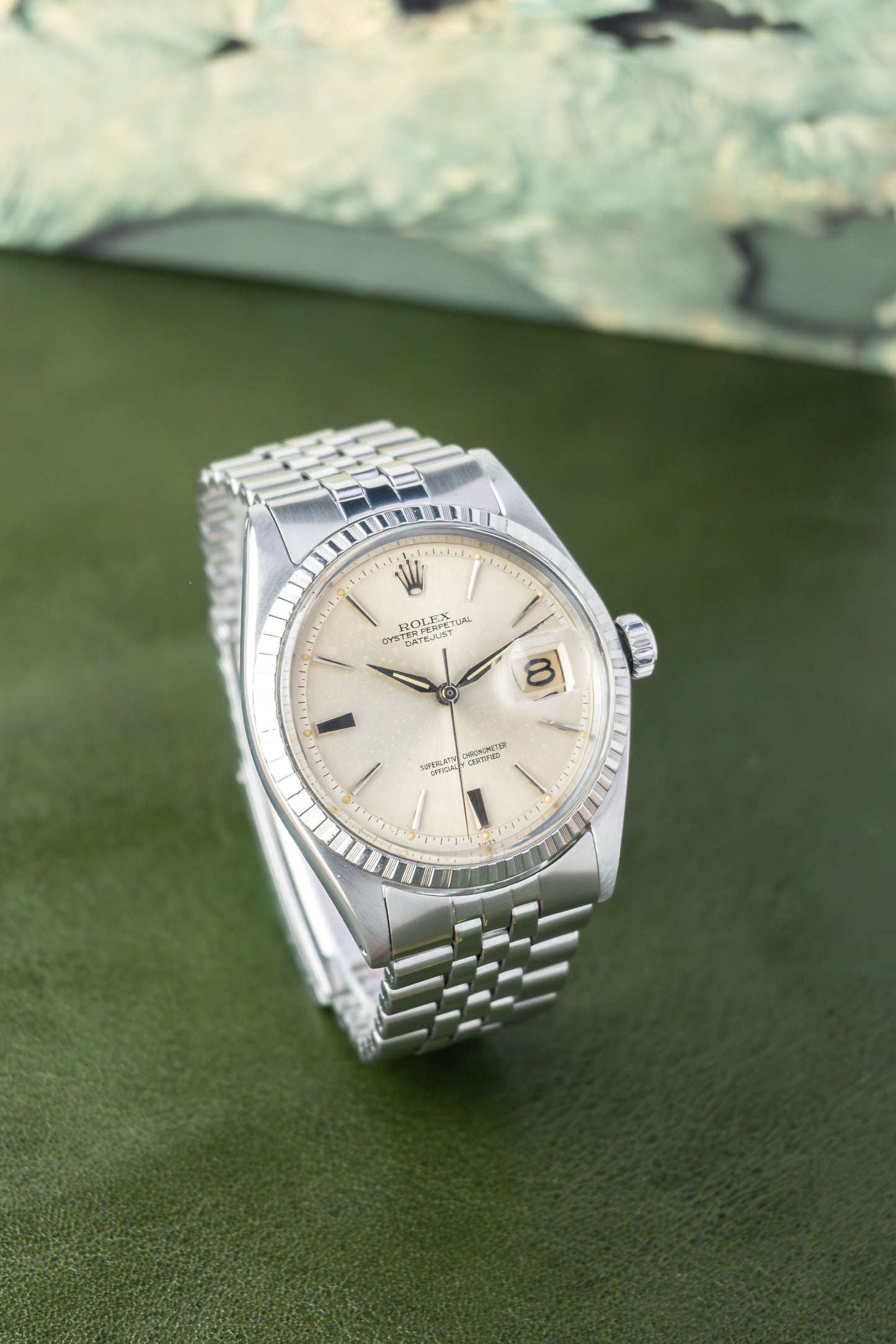 Rolex Oyster Perpetual Datejust 36 Ref. 1603 | Jubilee Bracelet | Engine Turned Bezel | Swiss Only Doorstop Dial1 | 962
