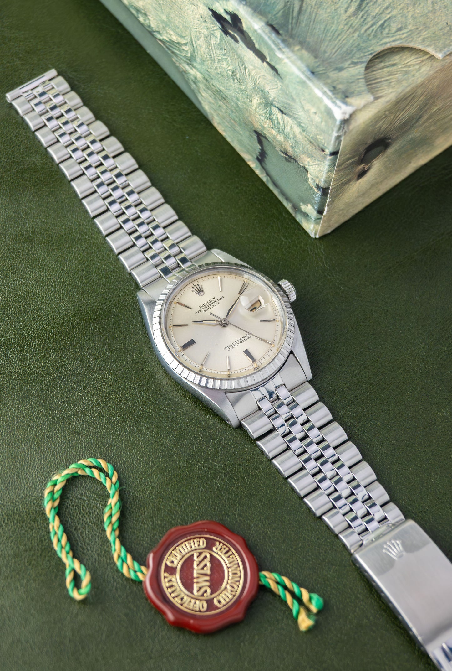 Rolex Oyster Perpetual Datejust 36 Ref. 1603 | Jubilee Bracelet | Engine Turned Bezel | Swiss Only Doorstop Dial1 | 962