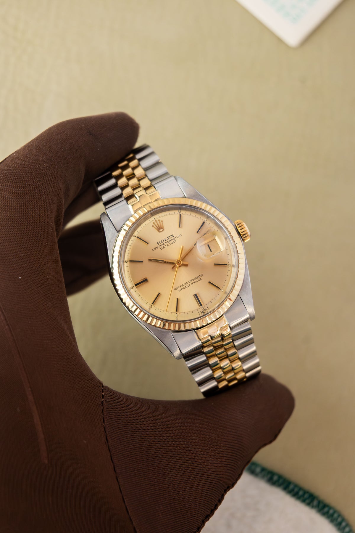 Rolex Datejust 36 Ref.1601 | Jubilee Bracelet | Fluted Bezel | 1972 | Gold Dial | Caliber 1570