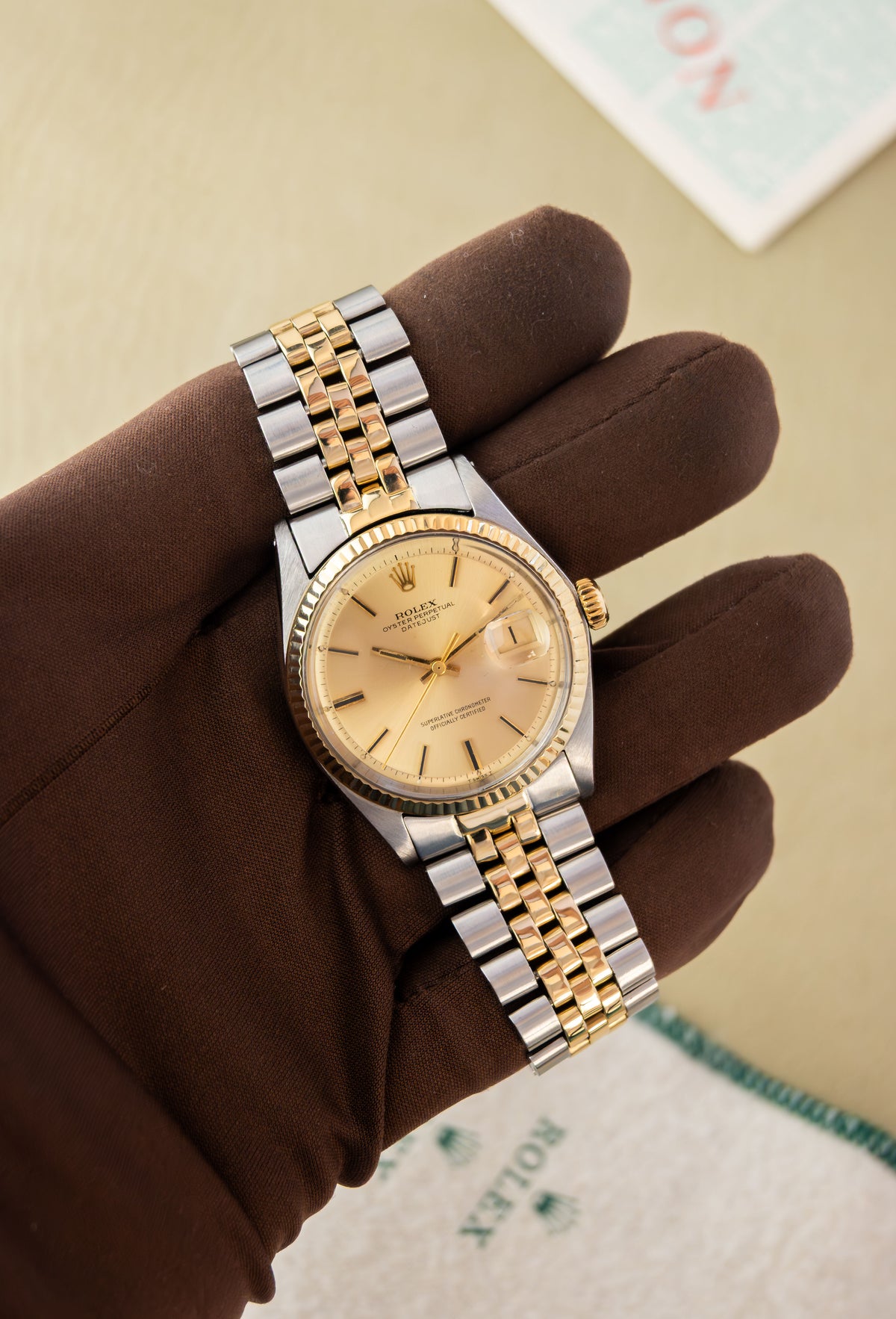 Rolex Datejust 36 Ref.1601 | Jubilee Bracelet | Fluted Bezel | 1972 | Gold Dial | Caliber 1570