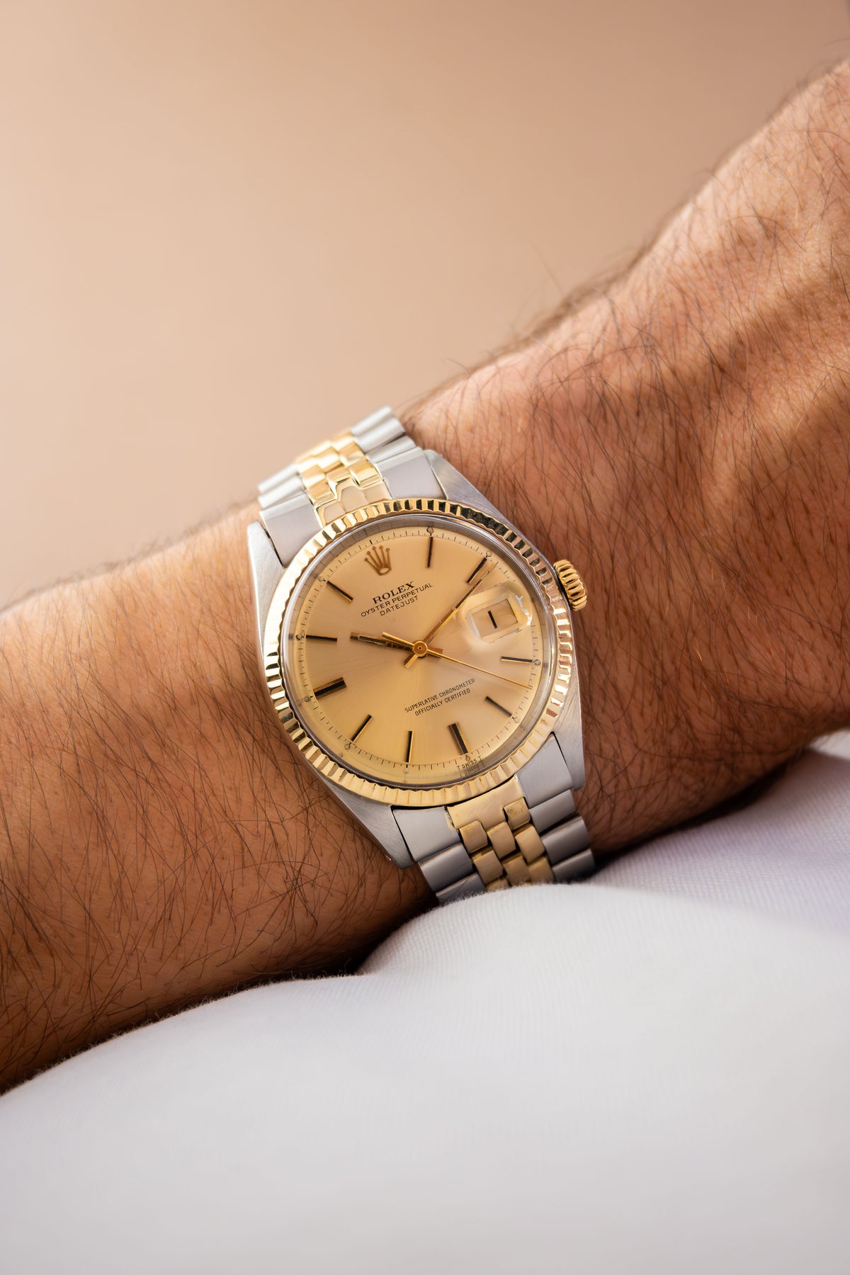 Rolex Datejust 36 Ref.1601 | Jubilee Bracelet | Fluted Bezel | 1972 | Gold Dial | Caliber 1570