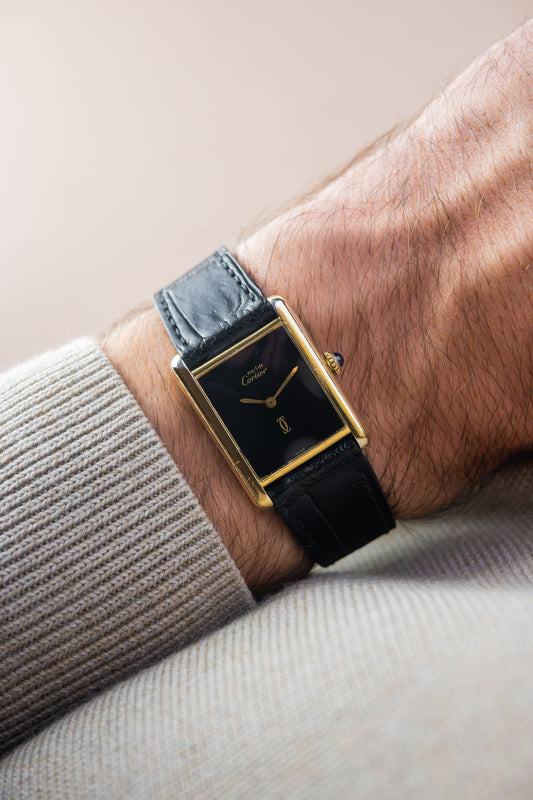 Cartier Tank Must 'Large' Onyx Style Dial | Cartier Buckle | Mechanical