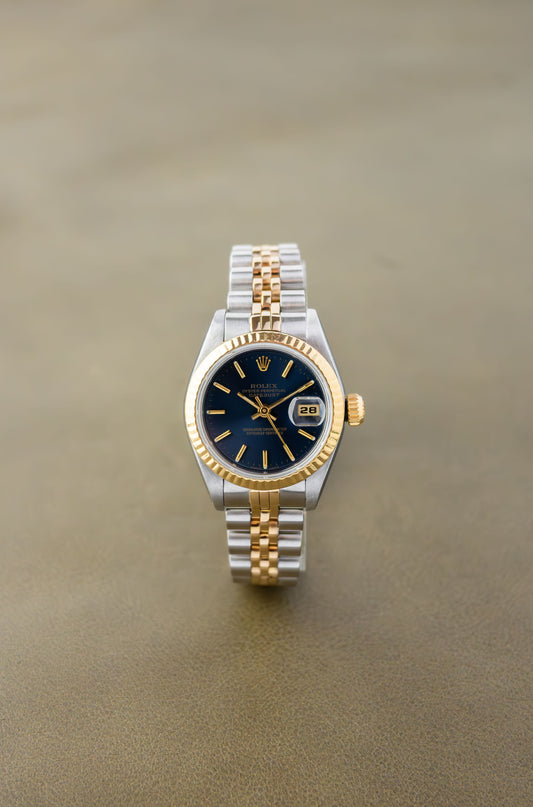 Rolex Oyster Perpetual Datejust 26 Ref. 69173 | Jubilee Bracelet | Fluted Bezel | Blue Dial | 1988