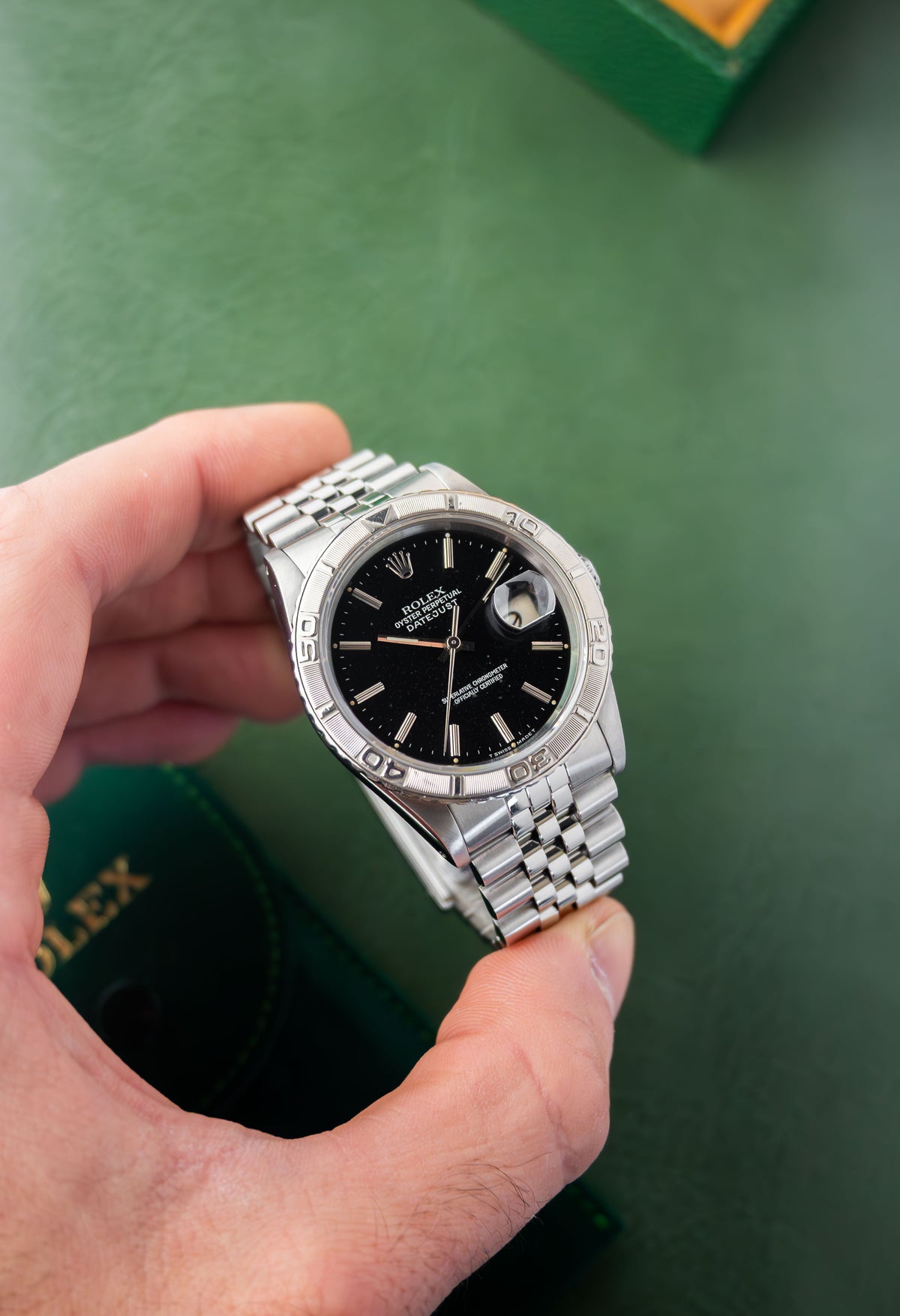 Rolex Datejust 36 Ref.16264 | Jubilee Bracelet | Turn O Graph Bezel | 1991 | Black Patina Dial | Caliber 3135