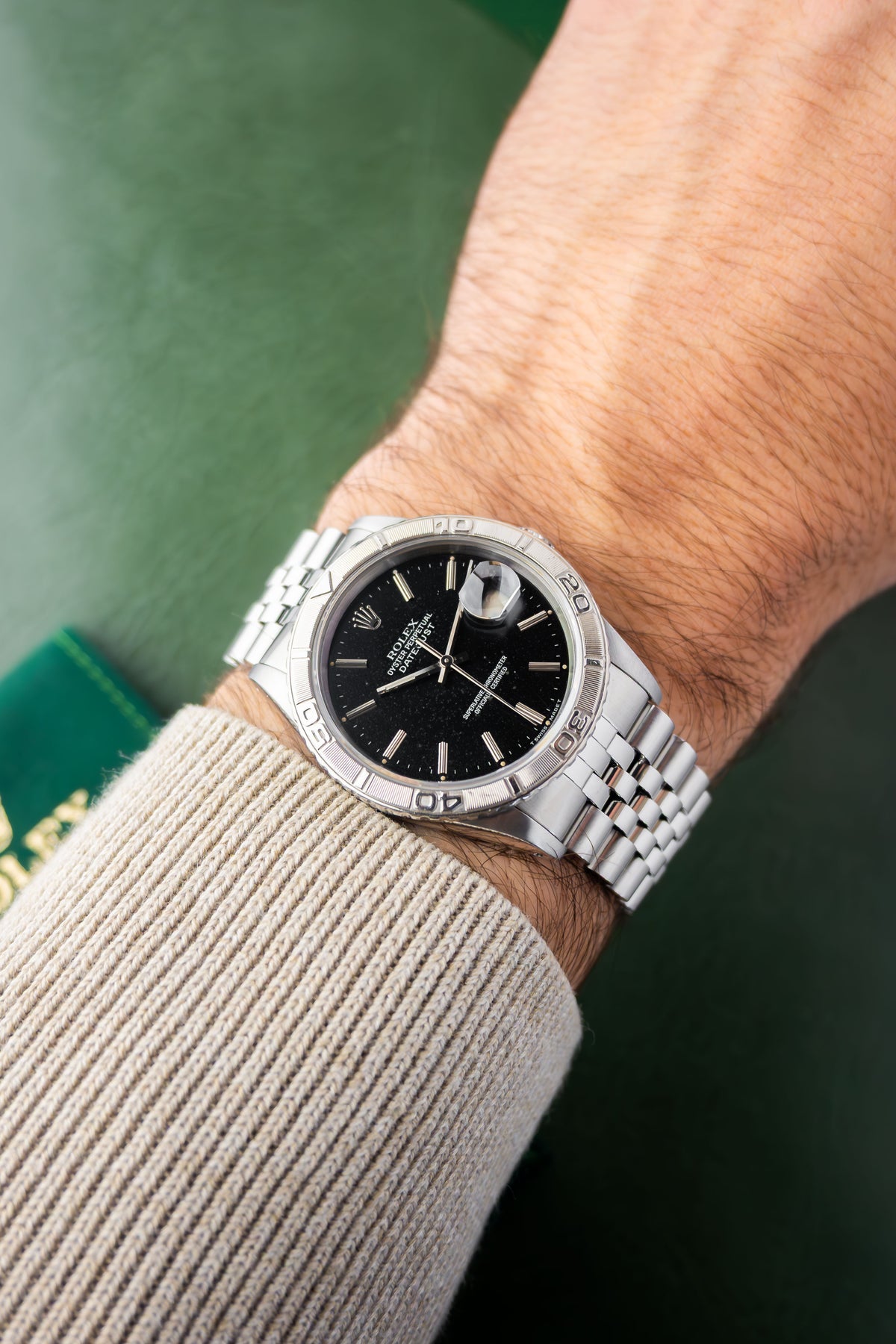 Rolex Datejust 36 Ref.16264 | Jubilee Bracelet | Turn O Graph Bezel | 1991 | Black Patina Dial | Caliber 3135