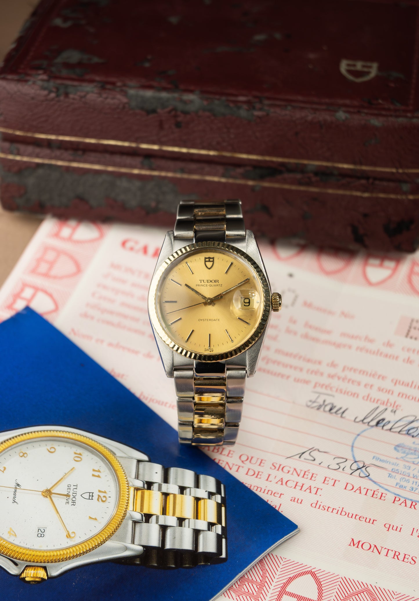 Tudor Prince-Quartz Oysterdate 34 'Full Set'