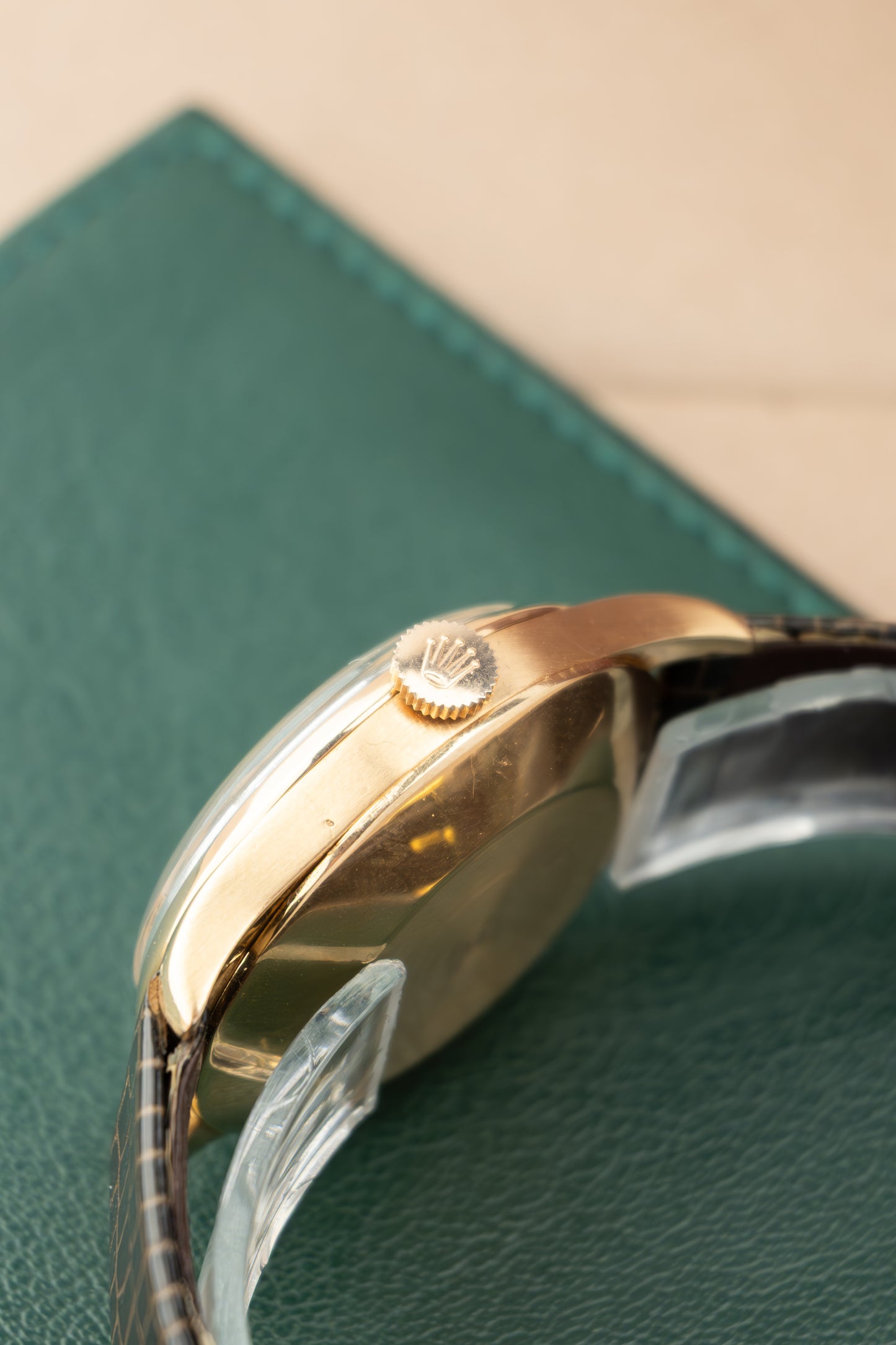 Rare Rolex Perpetual OCC | 18K Rose Gold | Vintage French Case | Salmon Sector Dial