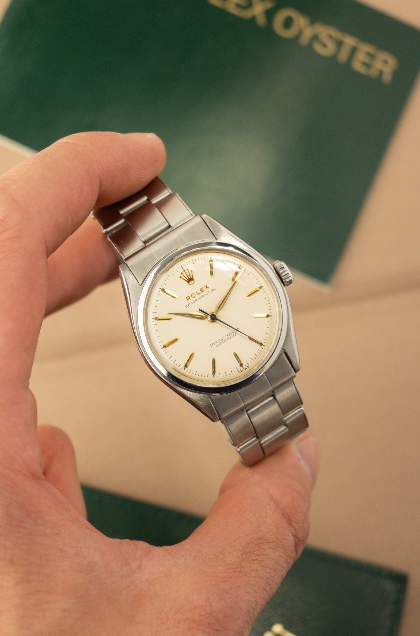 Rolex Big Semi Bubbleback Ref. 6084 | Non Screw Down Crown | Ovettone