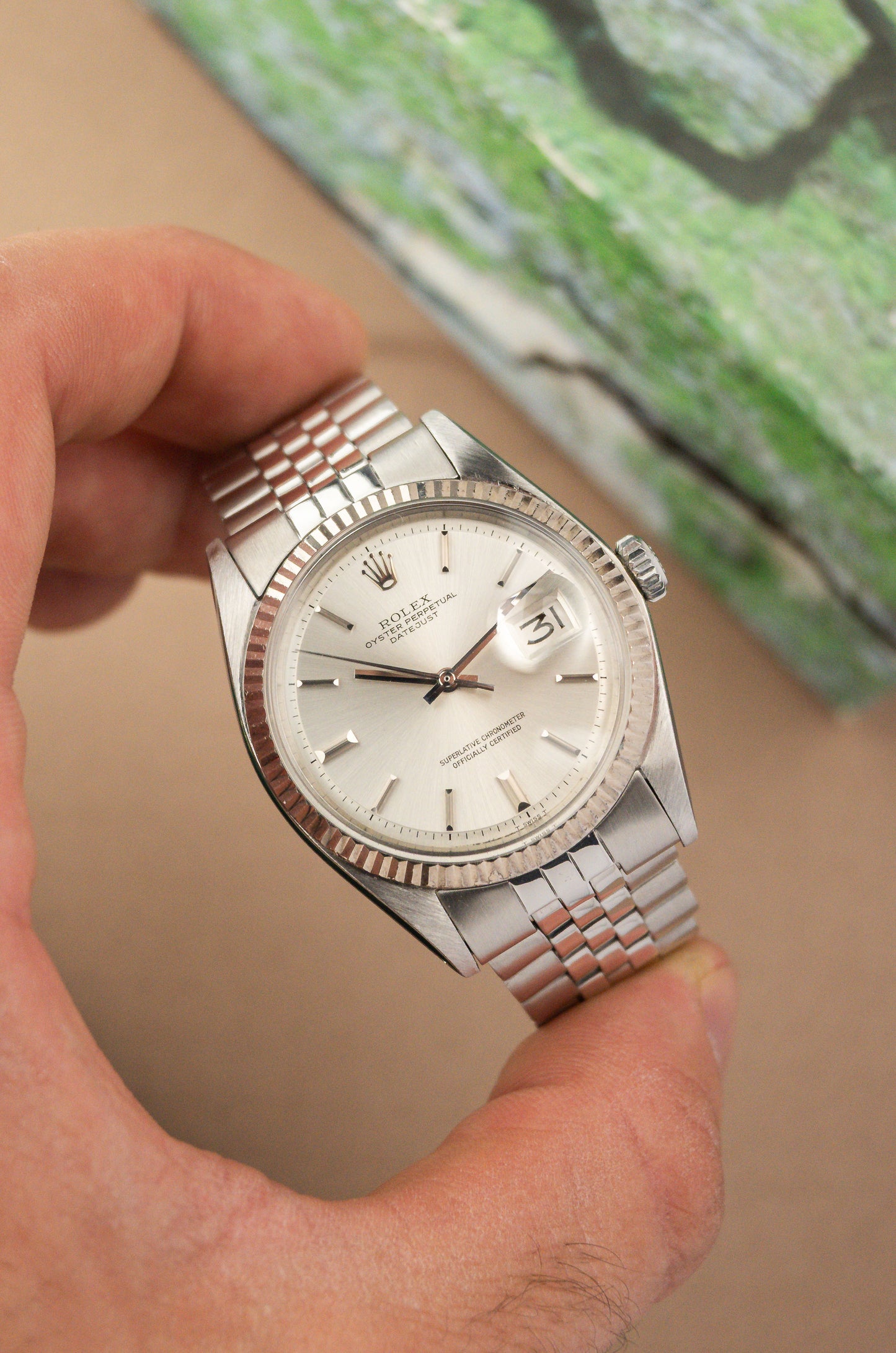 Rolex Oyster Perpetual Datejust 36 Ref. 1601 | 18K Whitegold Fluted Bezel | Jubilee Bracelet | Sharp Condition