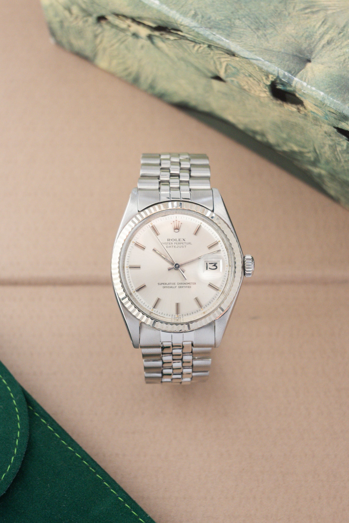 Rolex Oyster Perpetual Datejust 36 Ref. 1601 | 18K Whitegold Fluted Bezel | Jubilee Bracelet | Sharp Condition