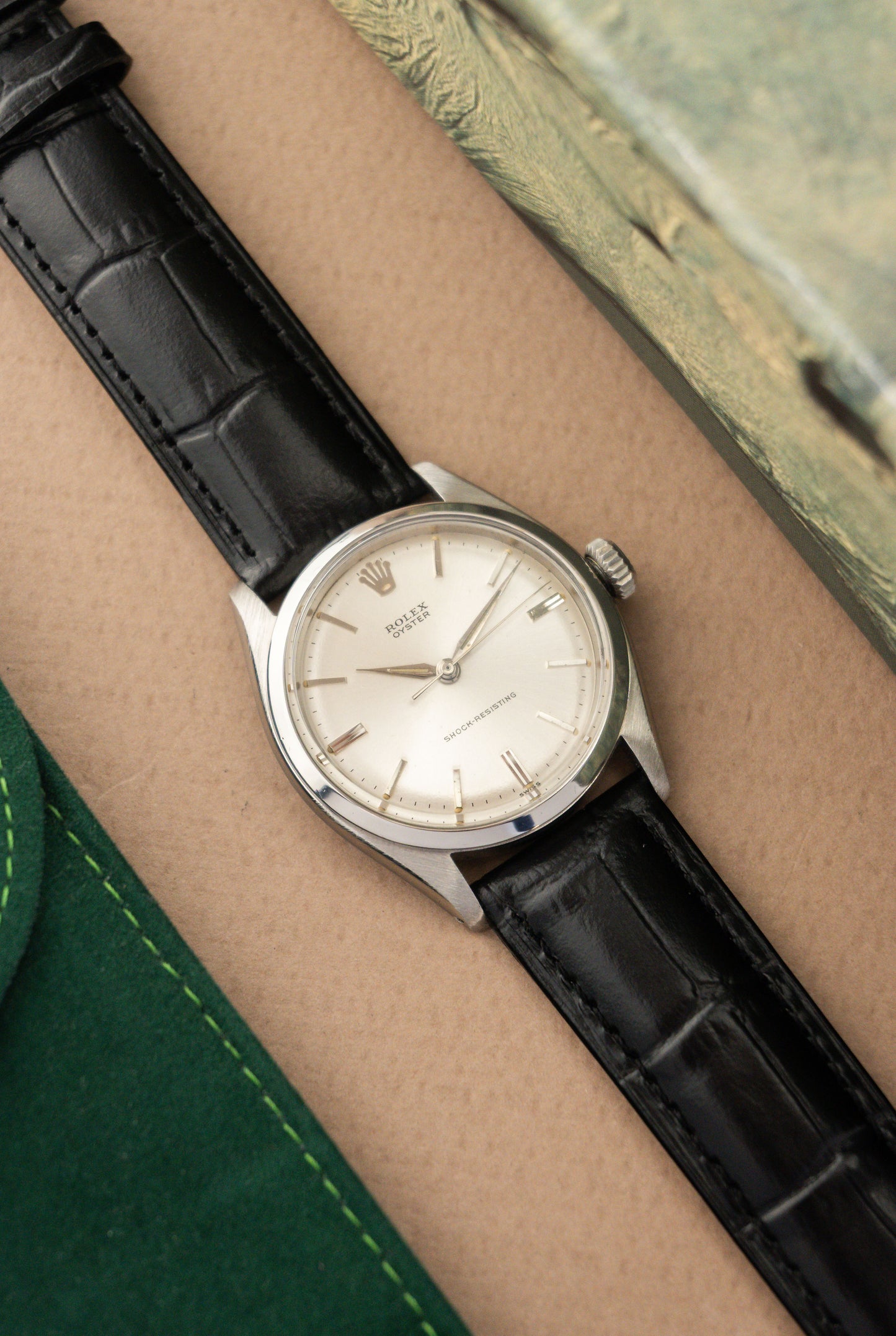 Rolex Oyster Schock Resisting 34 Ref. 6480 | Swiss Only Silver Dial | Sword Hands