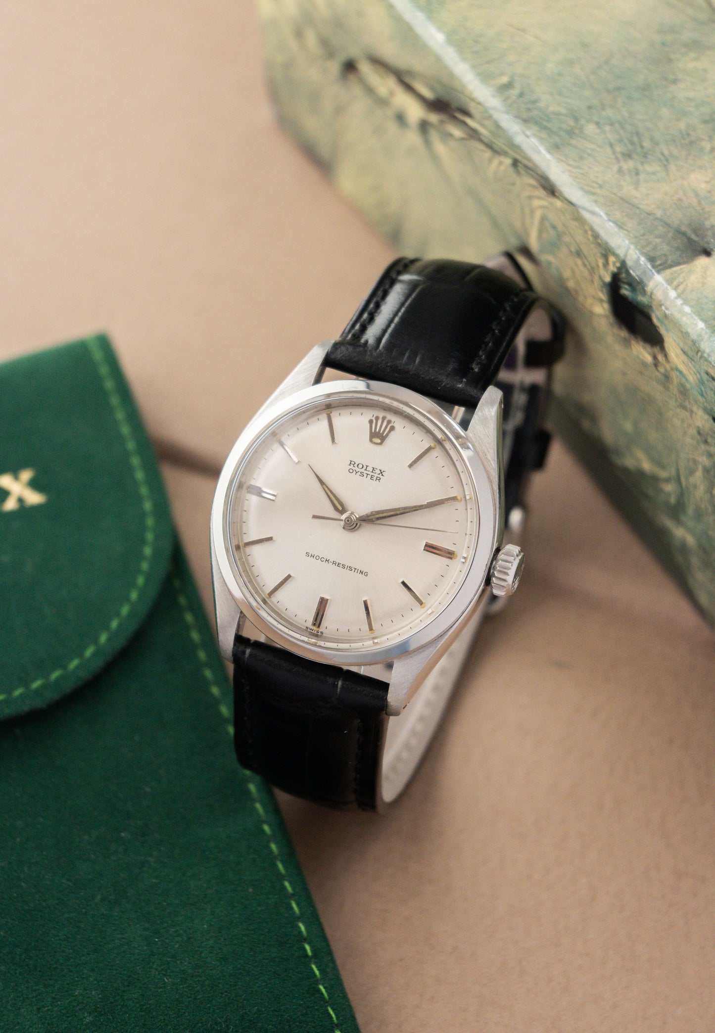 Rolex Oyster Schock Resisting 34 Ref. 6480 | Swiss Only Silver Dial | Sword Hands
